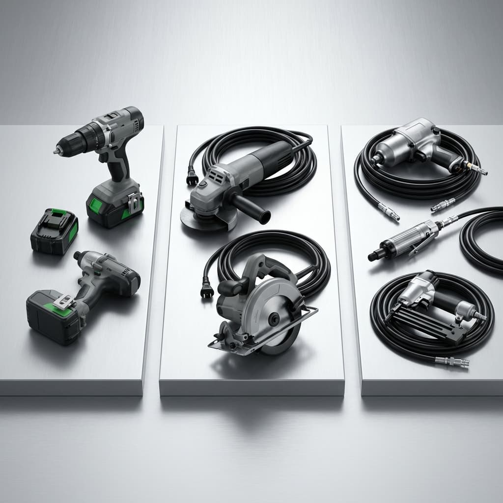 Pneumatic, Manual, Battery, Electric Tools