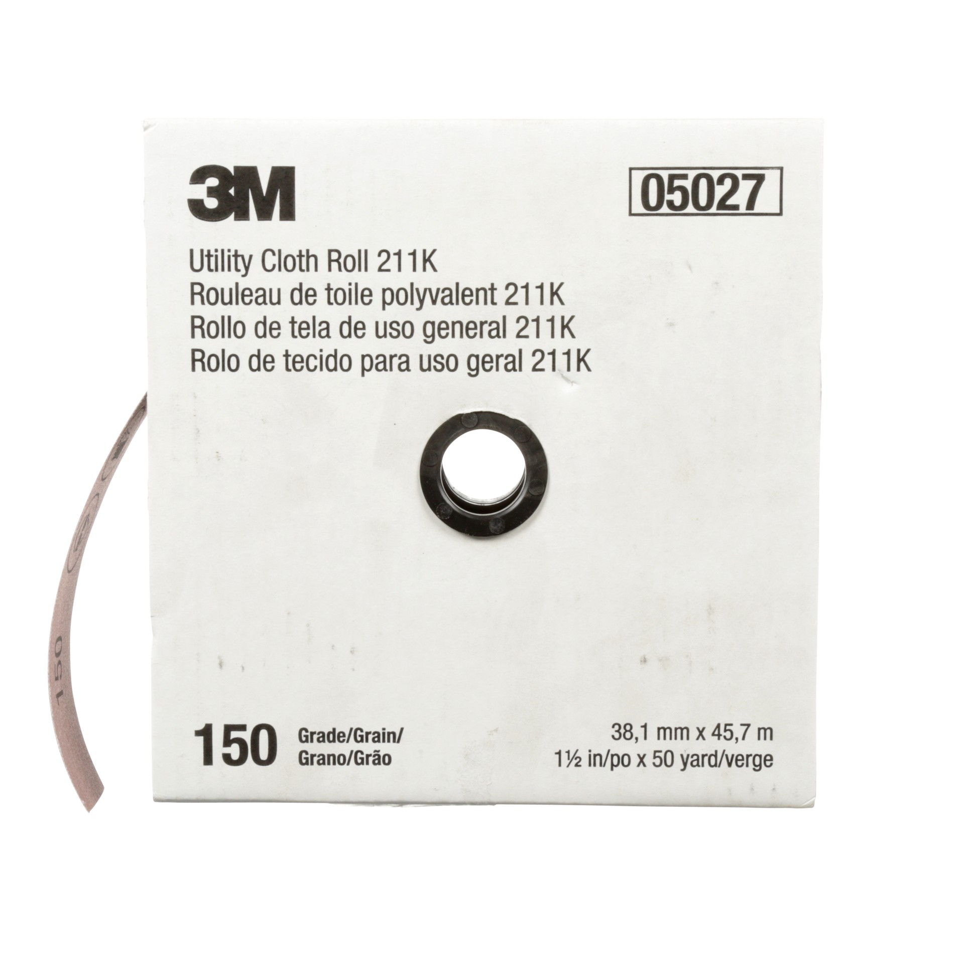 Rouleau de toile abrasive polyvalente 3M(MC), 211K, grain 150, 38,1 mm x 45,72 m (1 1/2 po x 150 pi)
