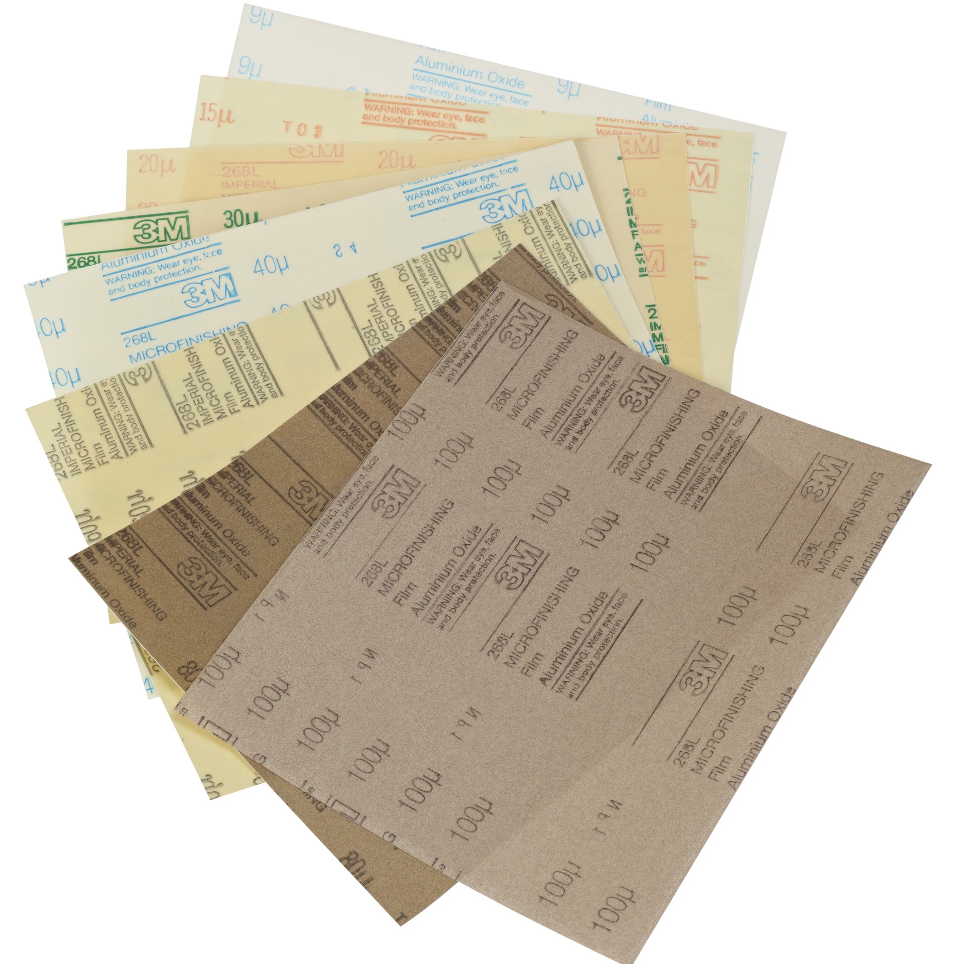 Feuille de pellicule de microfinition autoadhésive 268L 3M(MC)