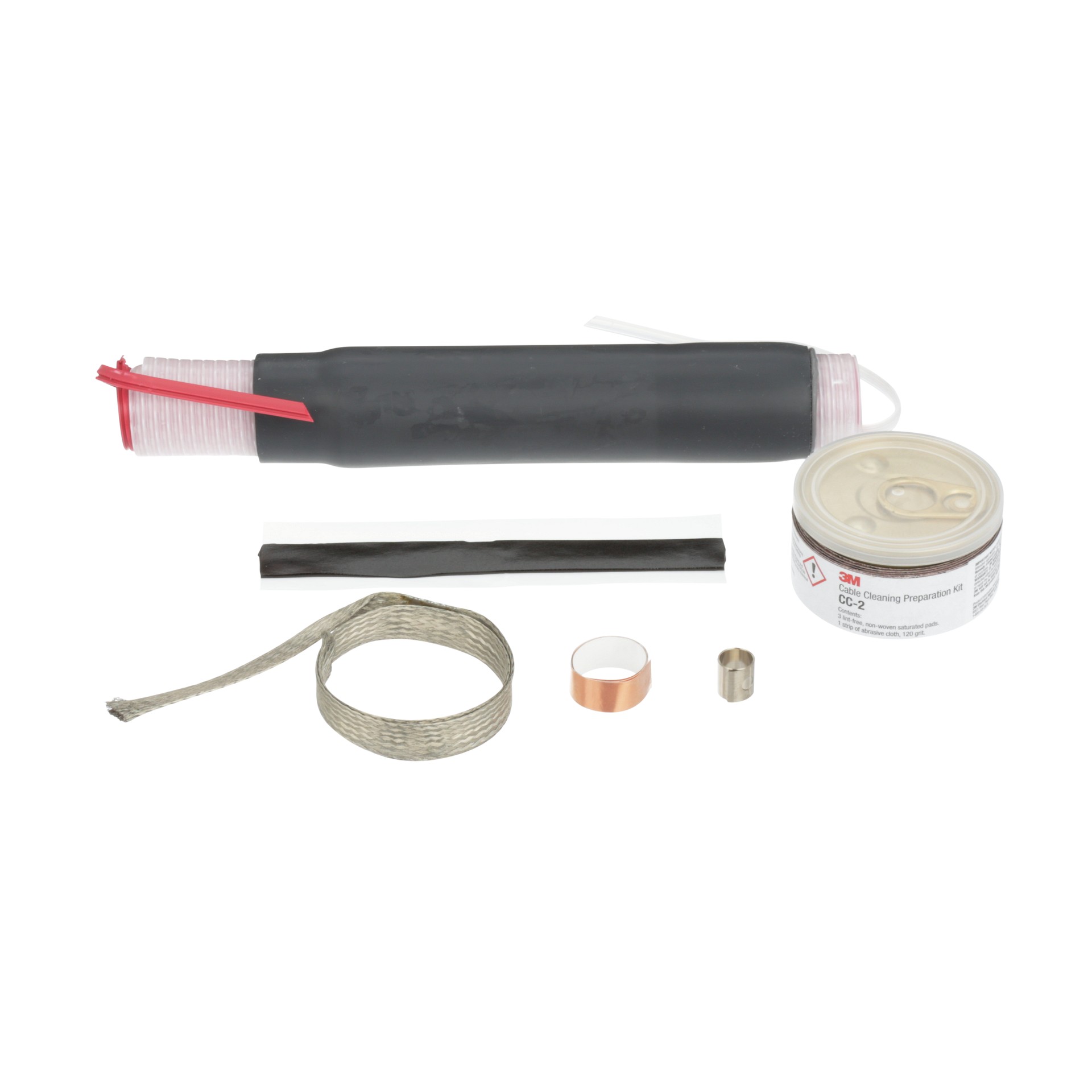 3M Cold Shrink QT-III Silicone Rubber Termination Kit, 7620-T-95, shielded cable, 5-8 kV, 0.32-0.59 in (8.1-15.0 mm) cable insul. O.D., 3 terminations per kit