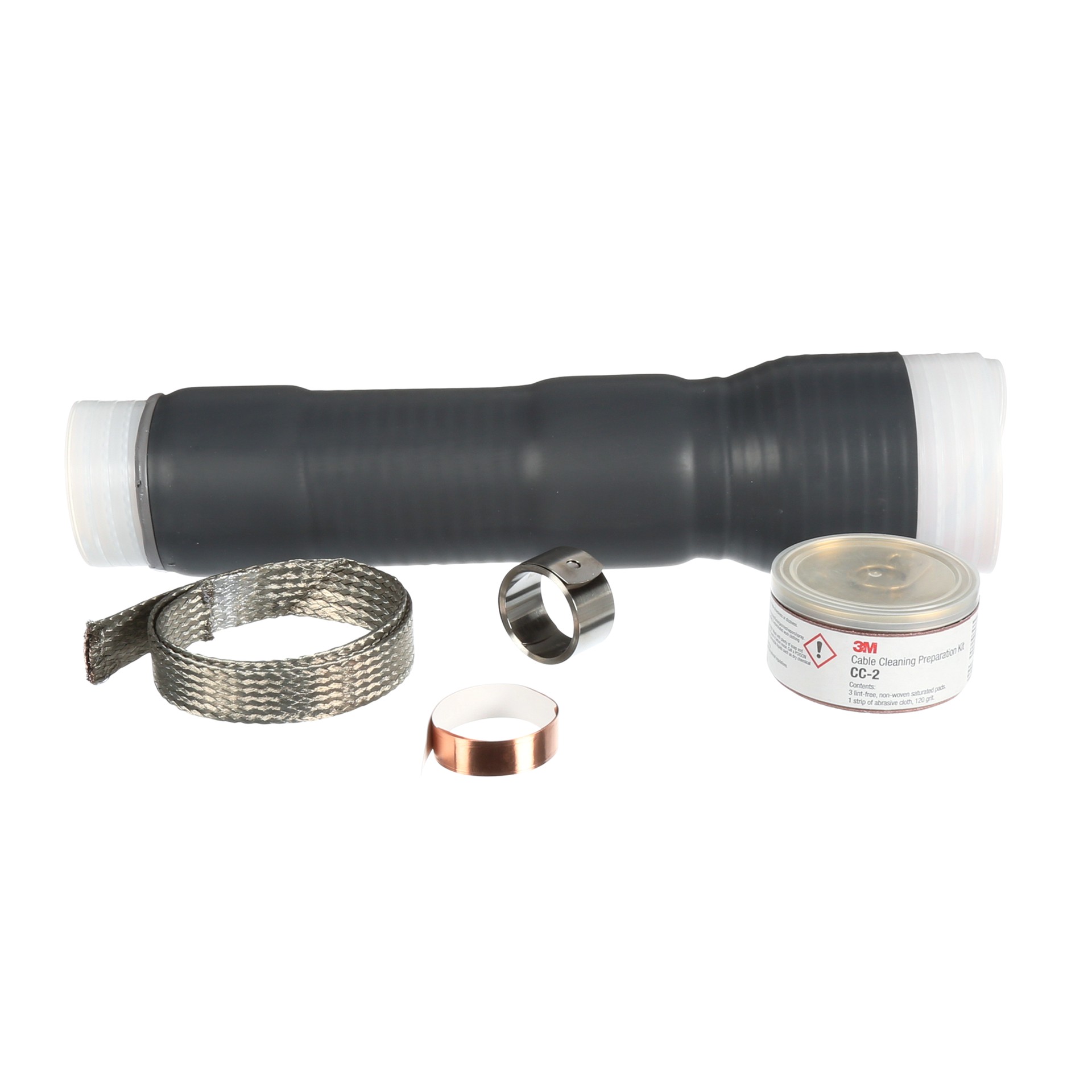 3M Cold Shrink QT-III Termination Kit, 7625-T-110, shielded cable, non-skirted, 15 kV, 1.05-1.80 in (26.7-45.7 mm) cable insul. O.D., 3 terminations per kit