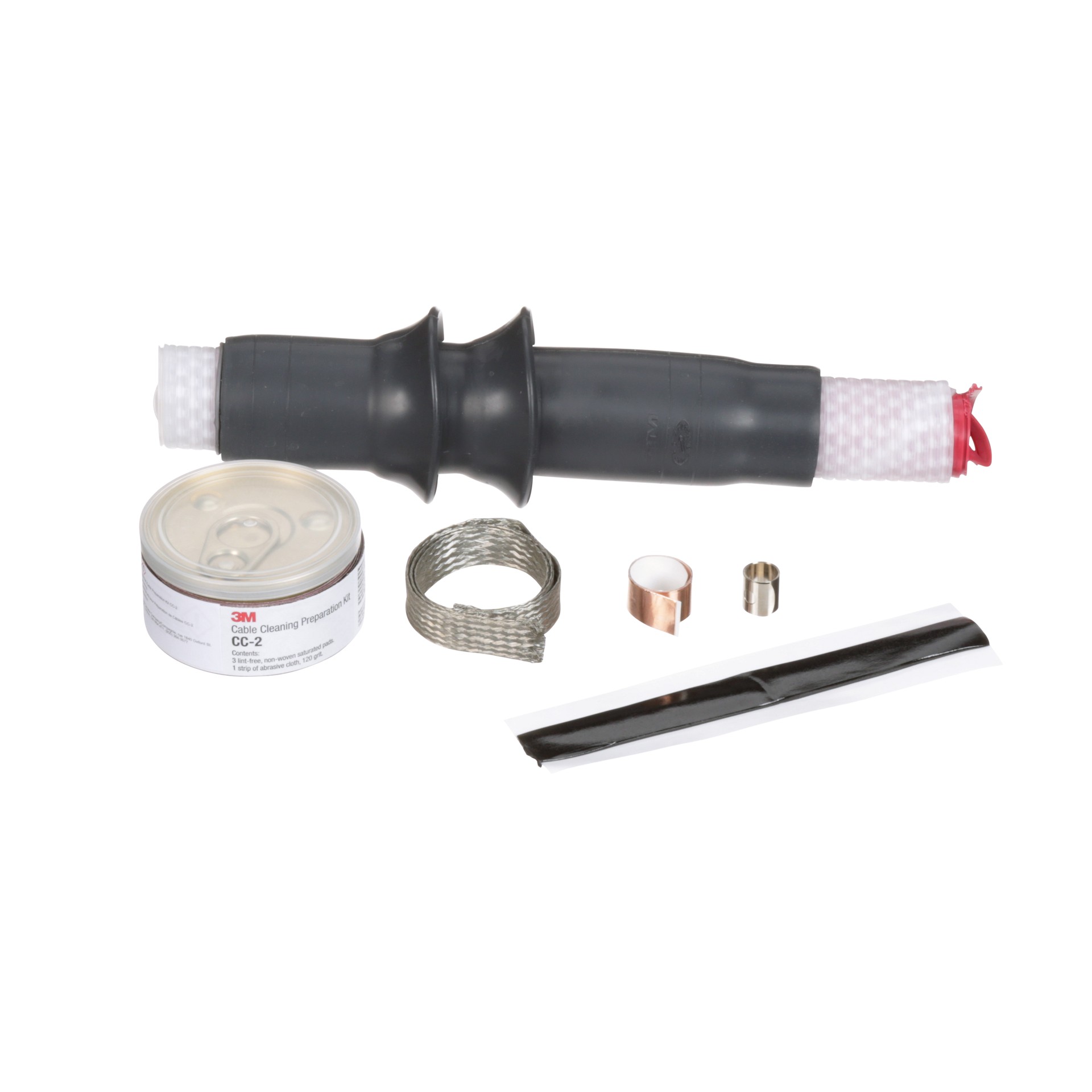 3M Cold Shrink QT-III Outdoor 2 Skirt Termination Kit, 7620-S-2, shielded cable, 5-8 kV, 0.32-0.59 in (8.1-15.0 mm) cable insulation O.D., 3 terminations per kit