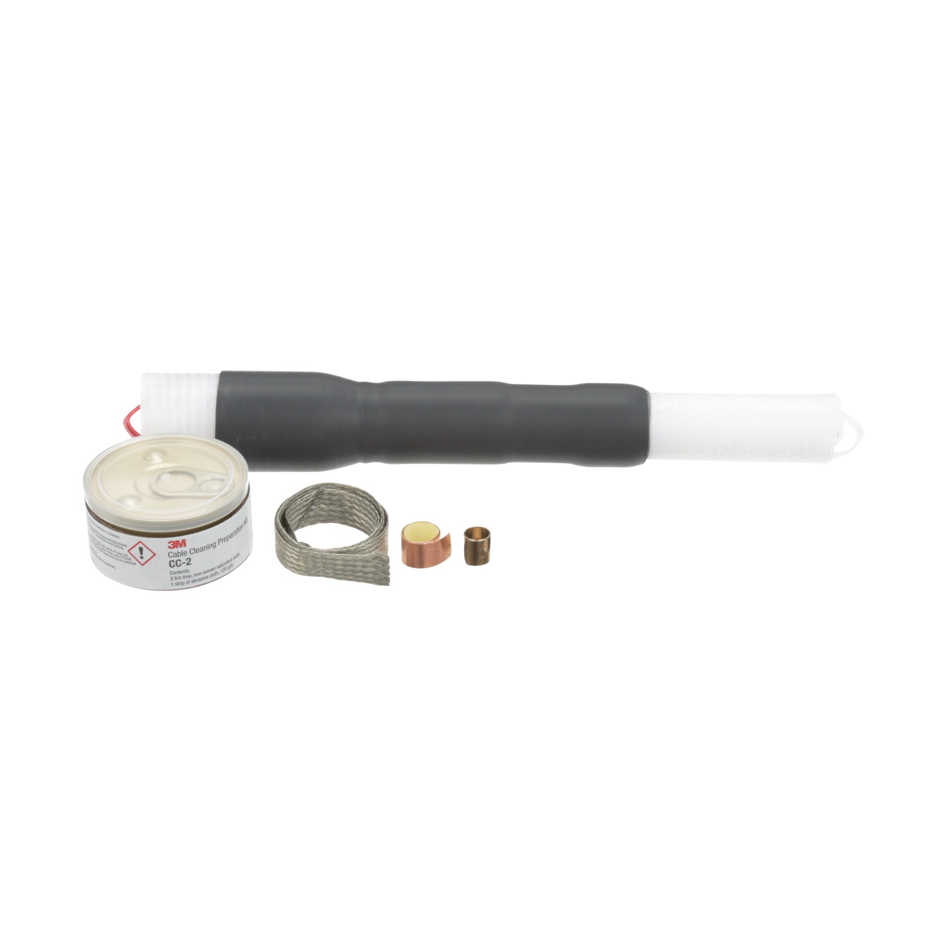 3M Cold Shrink QT-III Silicone Rubber Termination Kit, 7621-T-95, shielded cable, 5-8 kV, 0.44-0.89 in (11,2-22,6 mm) cable insul. O.D., 3 terminations per kit