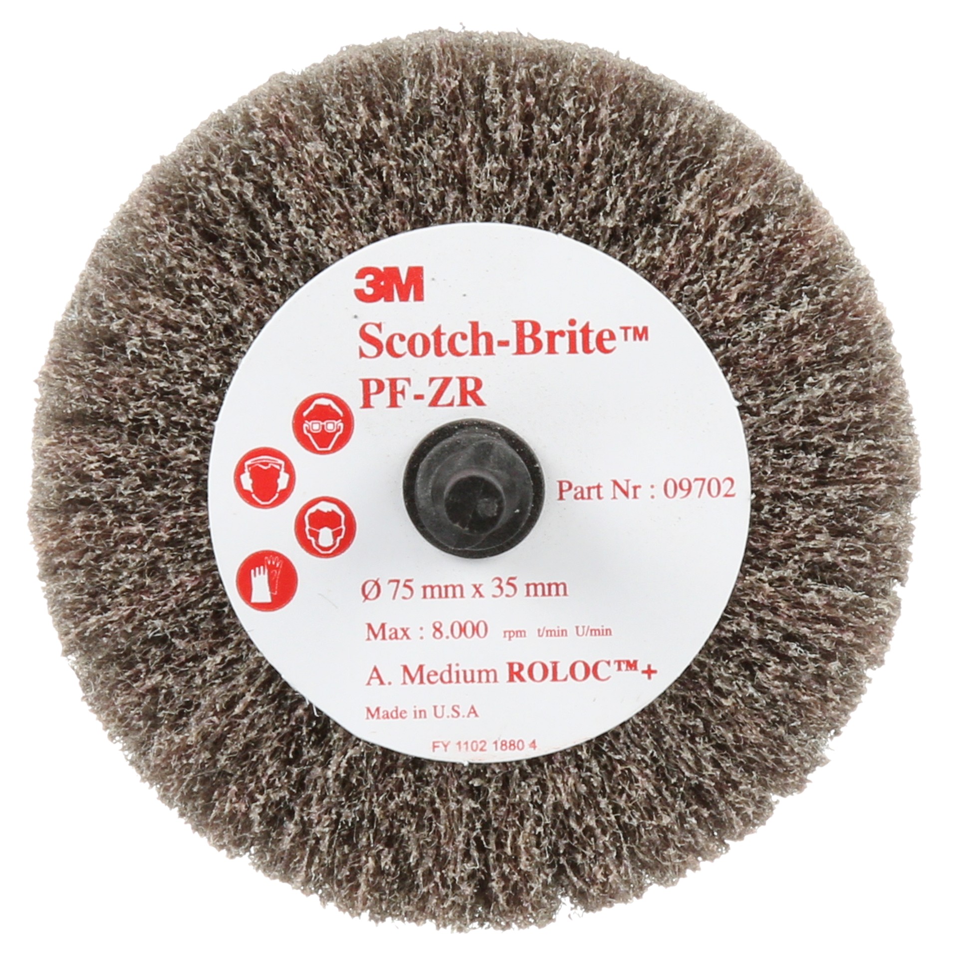Brosse à lamelles pour l’abrasion et le polissage Roloc(MC) Scotch-Brite(MC), PF-ZR, MOYEN, 6,35 x 3,2 cm (2 1/2 x 1 1/4 po)