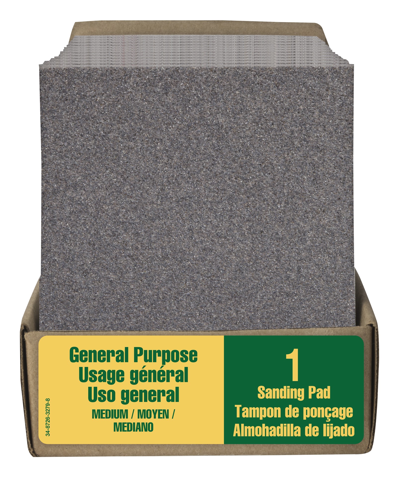 3M General Purpose Sanding Pad 906-ESF, Contour Surface, 4 1/2 in x 5 1/2 in x 3/16 in, Medium, Bulk, 24/cs
