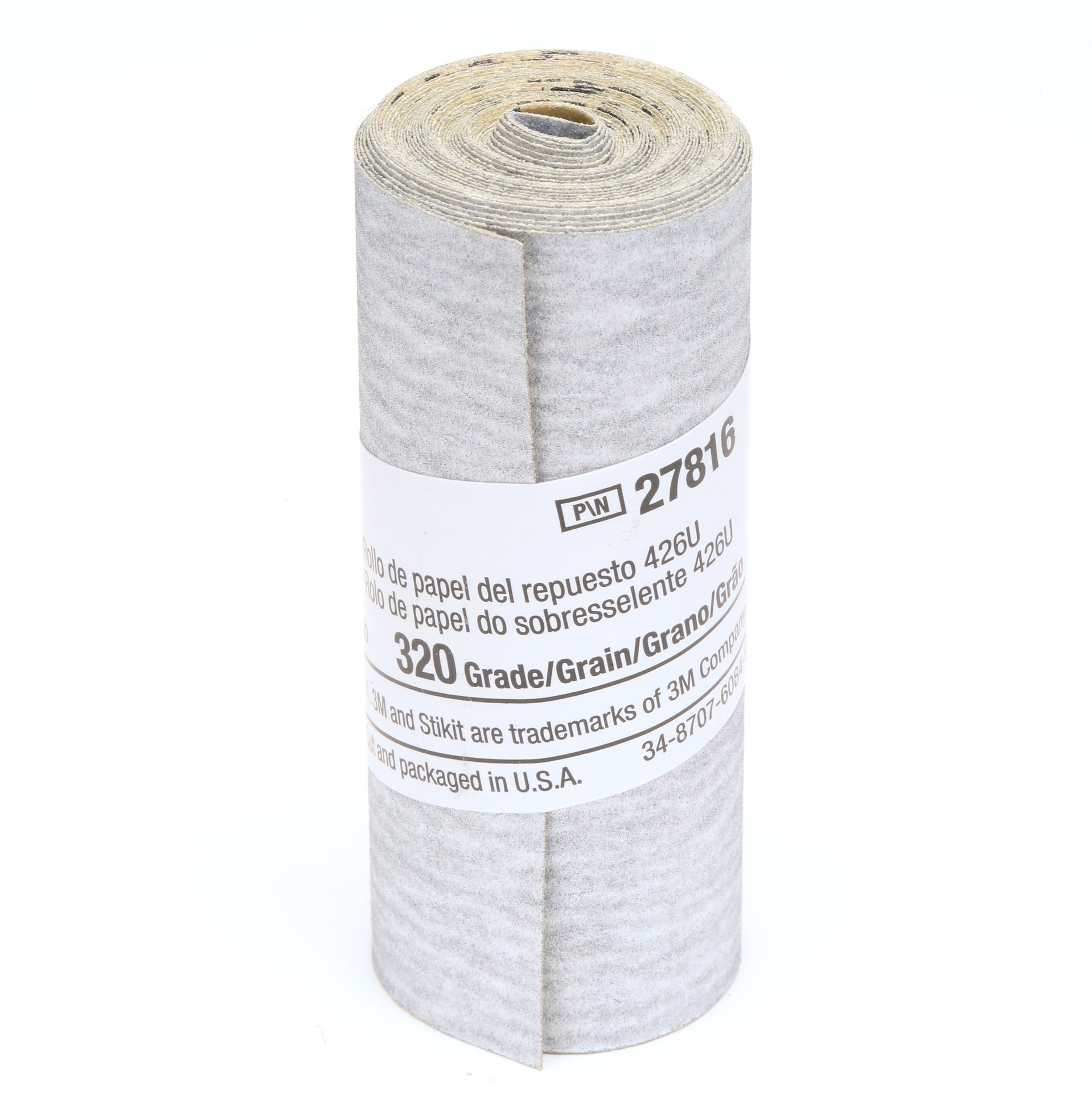 3M Stikit™ Paper Rouleau, 426U, grade 320, 2 1/2 in x 100 in (63.5 mm x 2.54 m)
