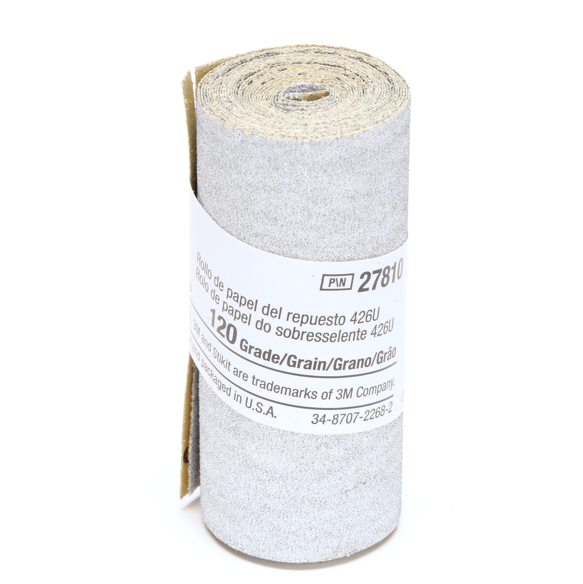 3M Stikit™ Paper Rouleau, 426U, grade 120, 2 1/2 in x 70 in (63.5 mm x 1.78 m)