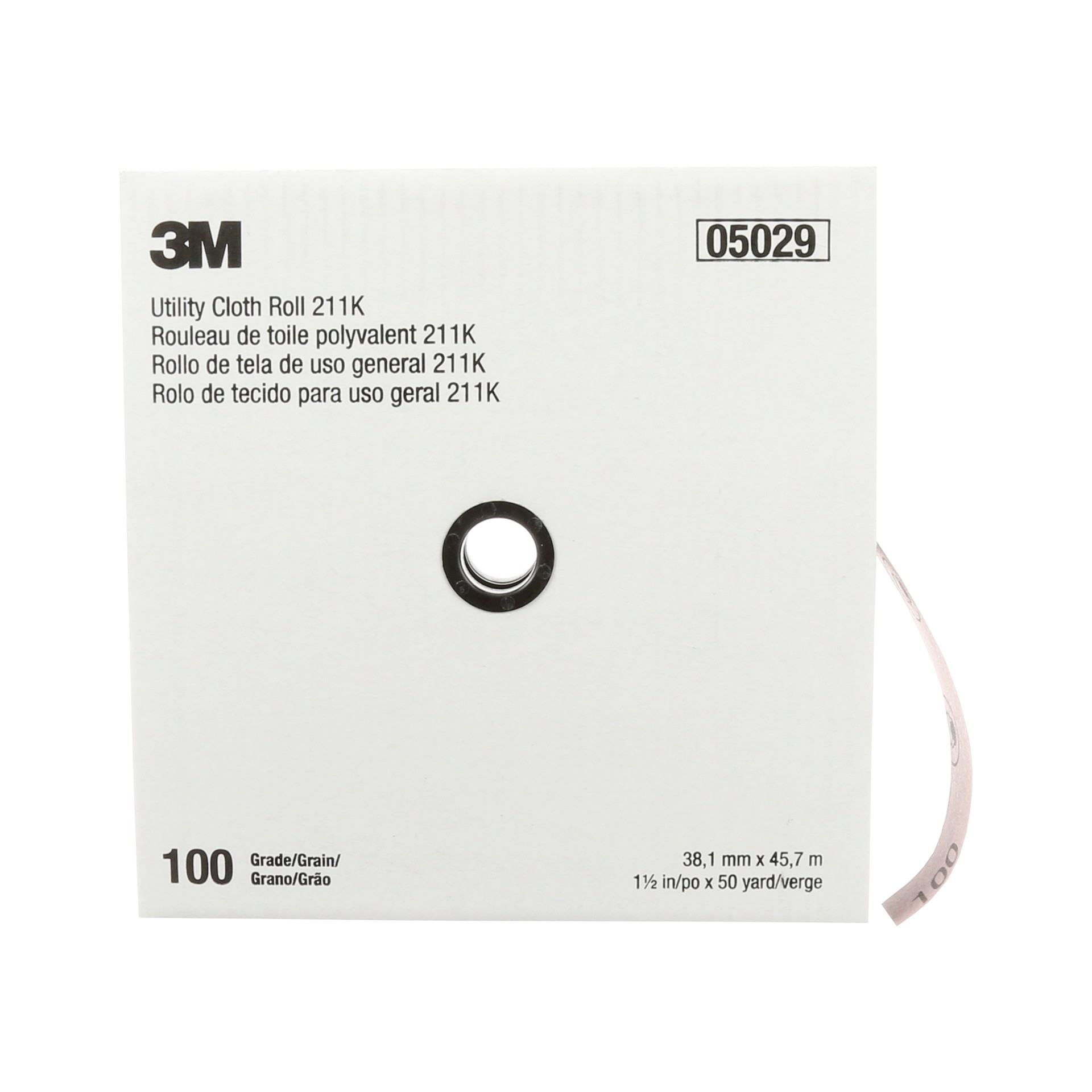 Rouleau de toile abrasive polyvalente 3M(MC), 211K, grain 100, poids J, 38,1 mm x 45,72 m (1 1/2 po x 150 pi)