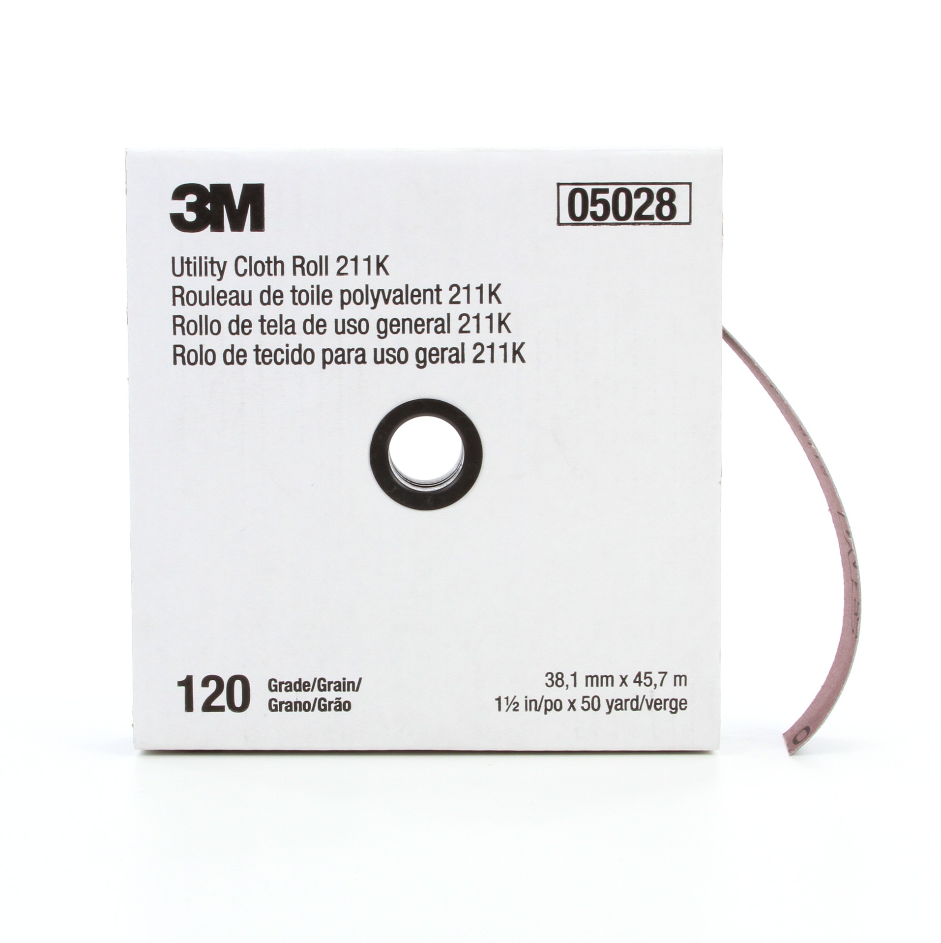 Rouleau de toile abrasive polyvalente 3M(MC), 211K, grain 120, 38,1 mm x 45,72 m (1 1/2 po x 150 pi)