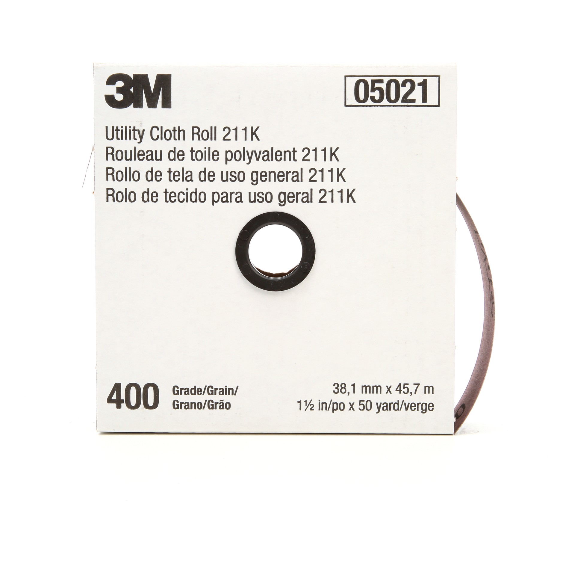 Rouleau de toile abrasive polyvalente 3M(MC), 211K, grain 400, 38,1 mm x 45,72 m (1 1/2 po x 150 pi)
