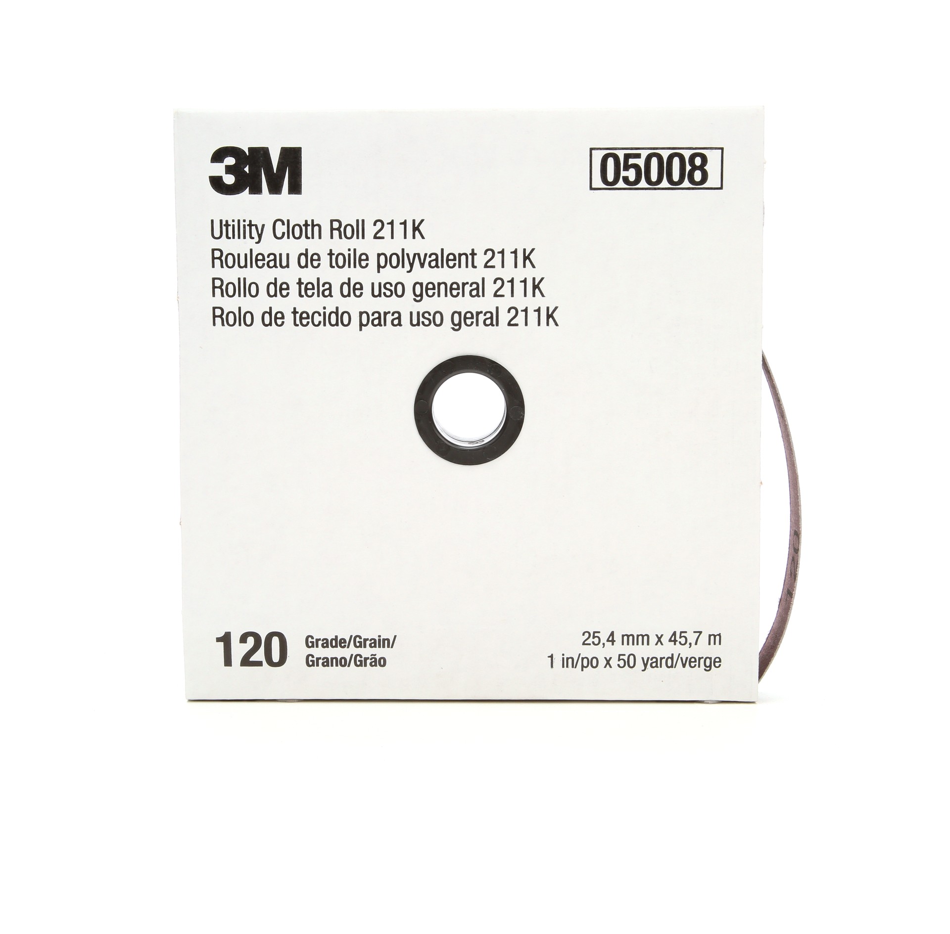 Rouleau de toile abrasive polyvalente 3M(MC), 211K, grain 120, 25,4 mm x 45,72 m (1 po x 150 pi)