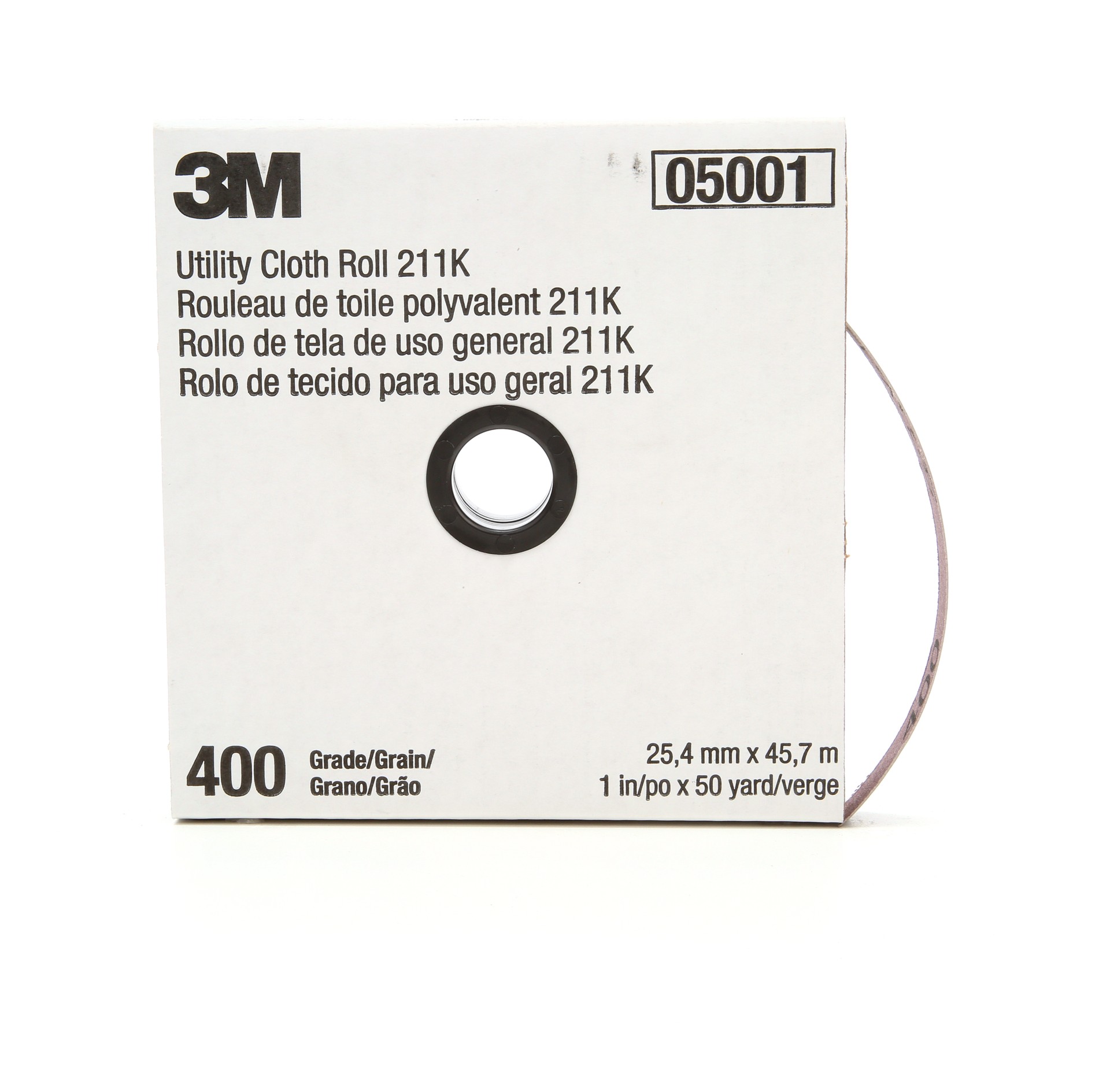 Rouleau de toile abrasive polyvalente 3M(MC), 211K, grain 400, 25,4 mm x 45,72 m (1 po x 150 pi)