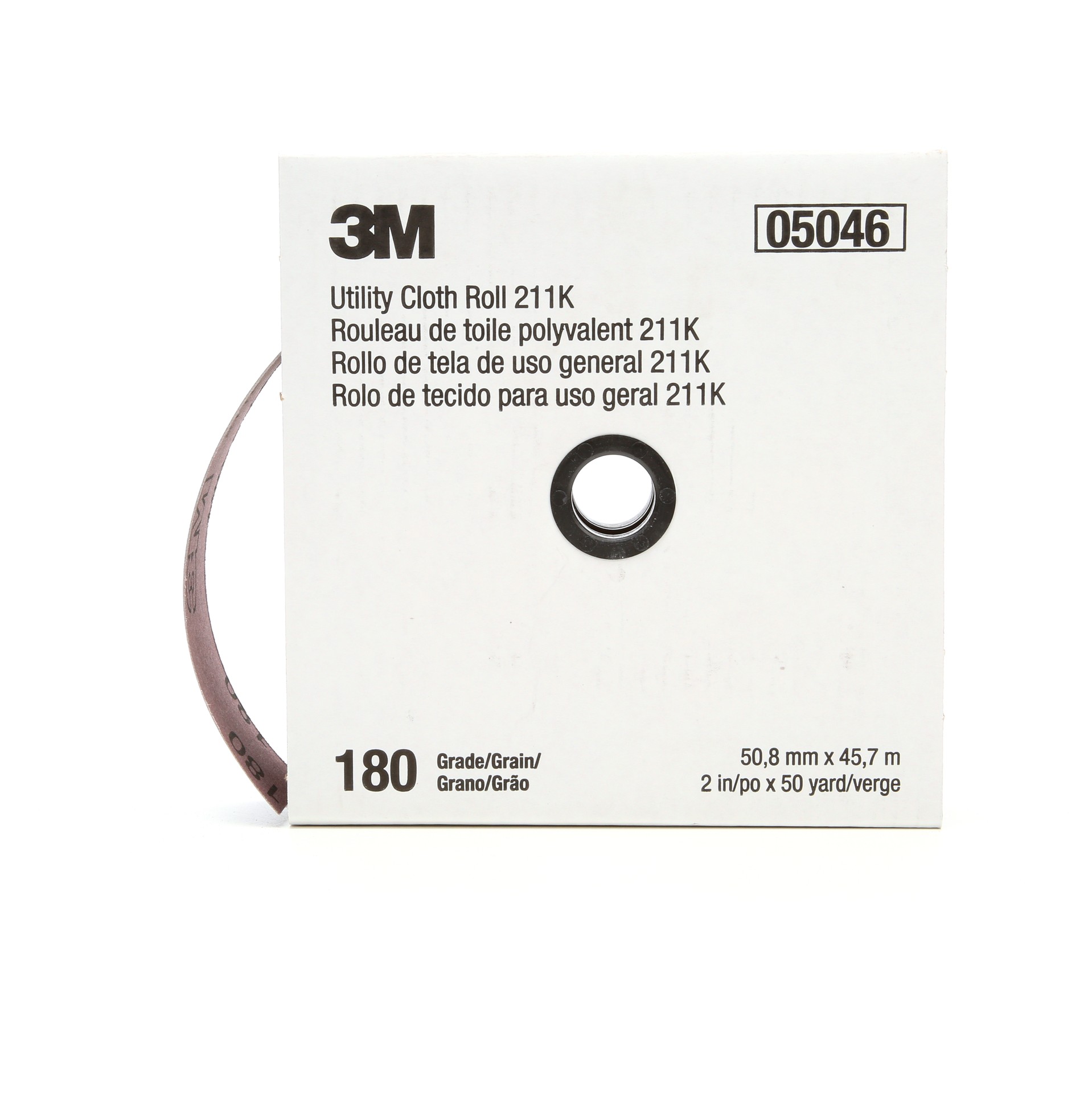 Rouleau de toile abrasive polyvalente 3MMC, 211K, grain 180, 50,8 mm x 45,72 m (2 po x 150 pi)