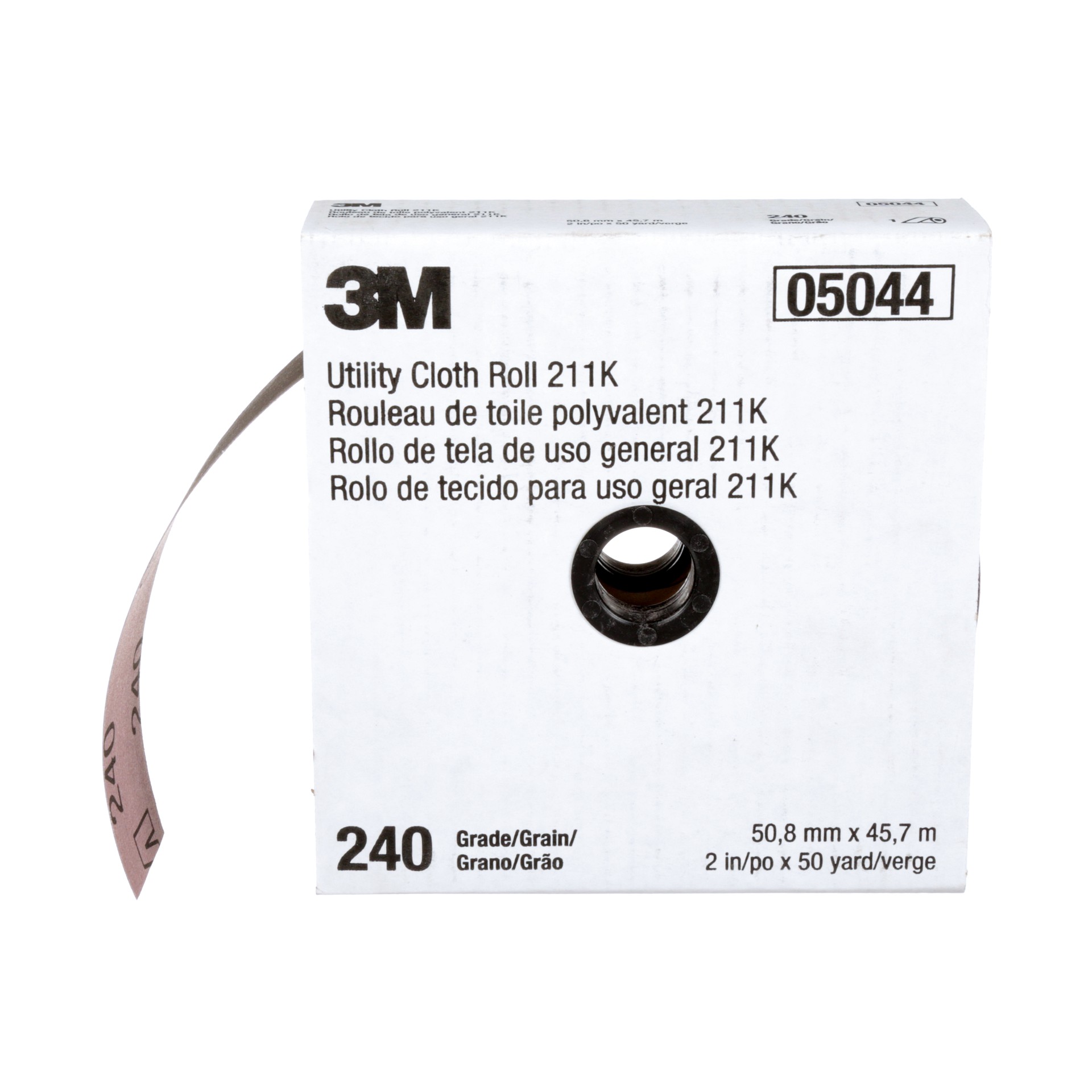 Rouleau de toile abrasive polyvalente 3M(MC), 211K, grain 240, 50,8 mm x 45,72 m (2 po x 150 pi)