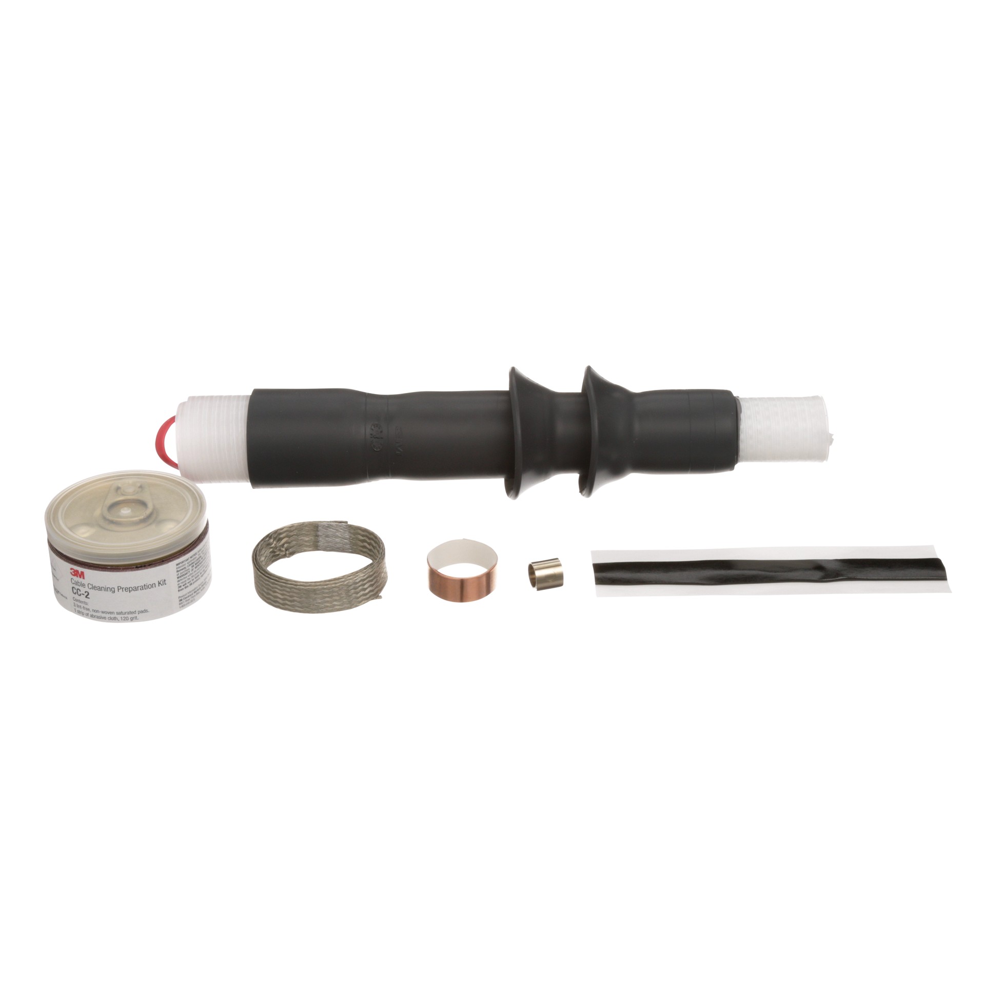 3M Cold Shrink QT-III Outdoor 2 Skirt Termination Kit, 7621-S-2, shielded cable, 5-8.7 kV, 0.44-0.89 in (11.2-22.7 mm) cable insulation O.D., 3 terminations per kit