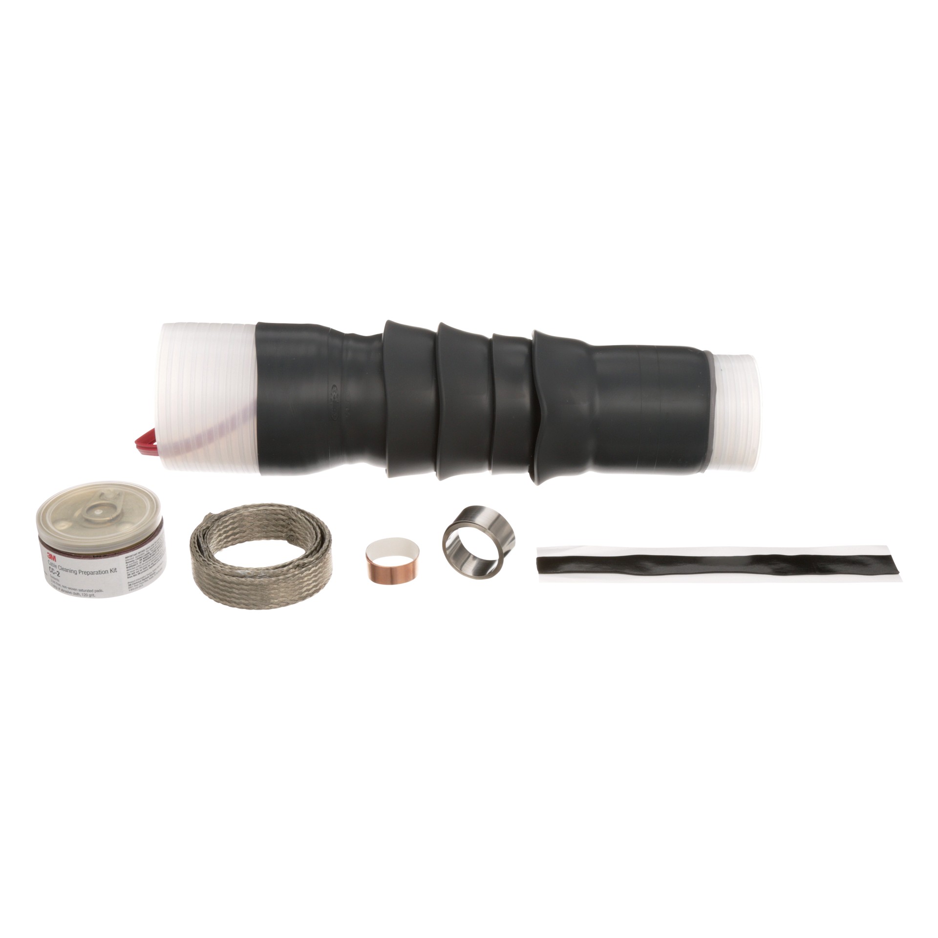 3M Cold Shrink QT-III Outdoor 4 Skirt Termination Kit, 7696-S-4, shielded cable, 5-25/28 kV, 1.53-2.32 in (21.1-38.9 mm) cable insulation O.D., 3 terminations per kit