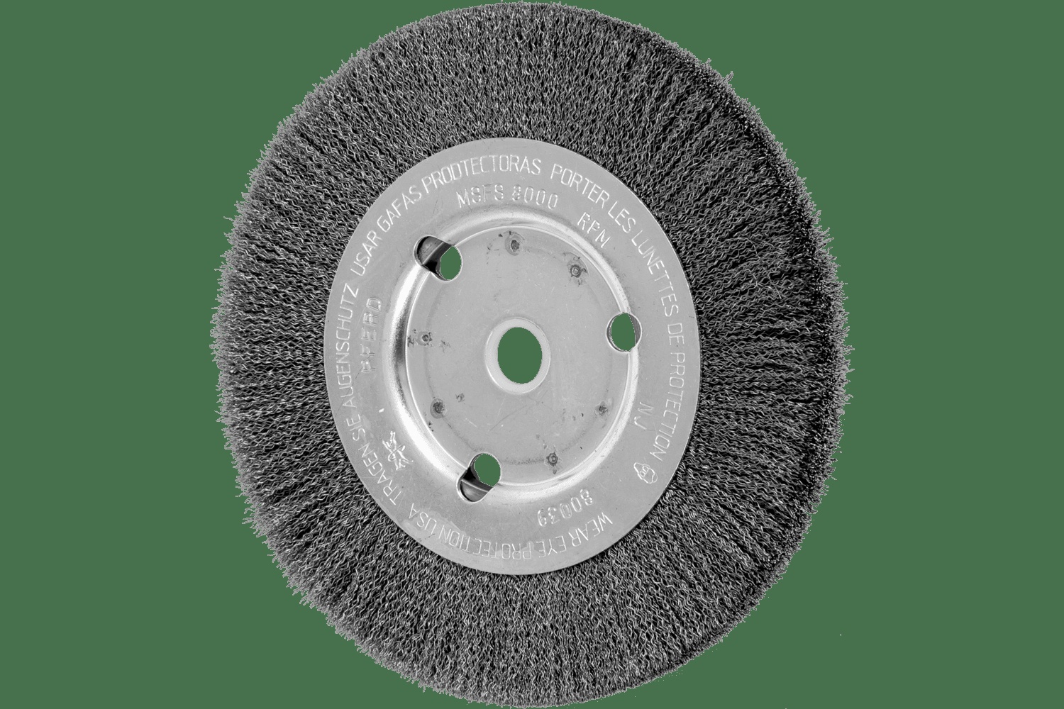 PFERD TOOLS Brosse circulaire à fils ondulés 6" Diam. Face étroite .008 CS 5/8-1/2" Alésage .023