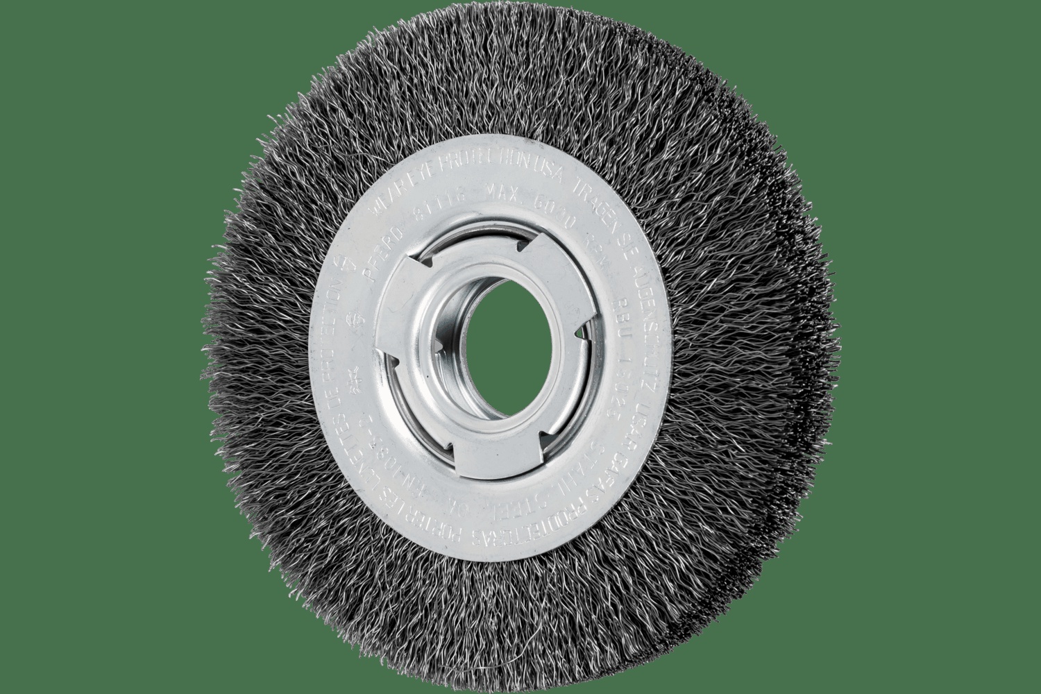 PFERD TOOLS Brosse circulaire à fils ondulés 6" Diam. Face moyenne .014 CS 2" Alésage .023