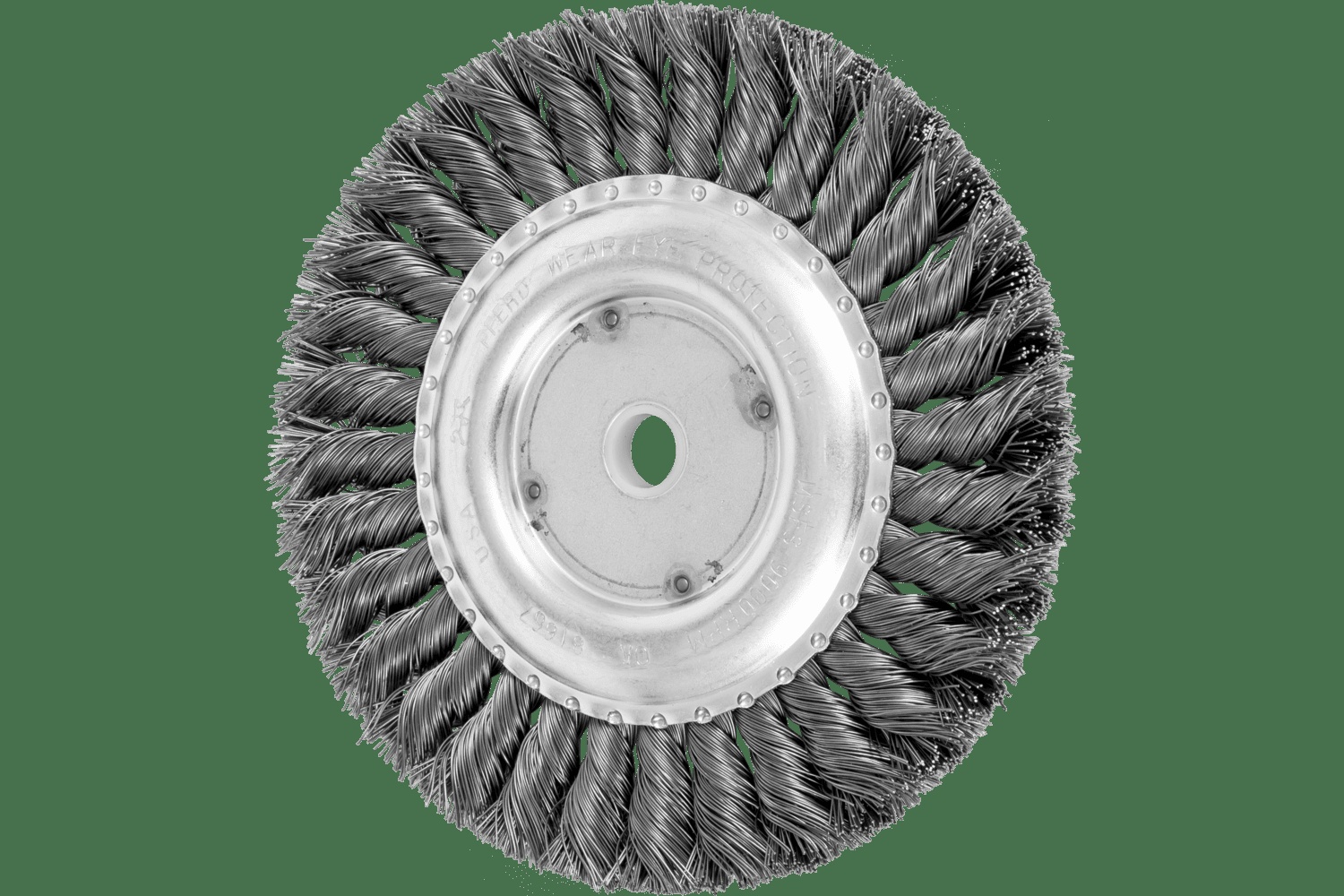 PFERD TOOLS Brosse circulaire à fils torsadés Standard 6" Diam. .016 CS5/8-1/2" Alésage Détail