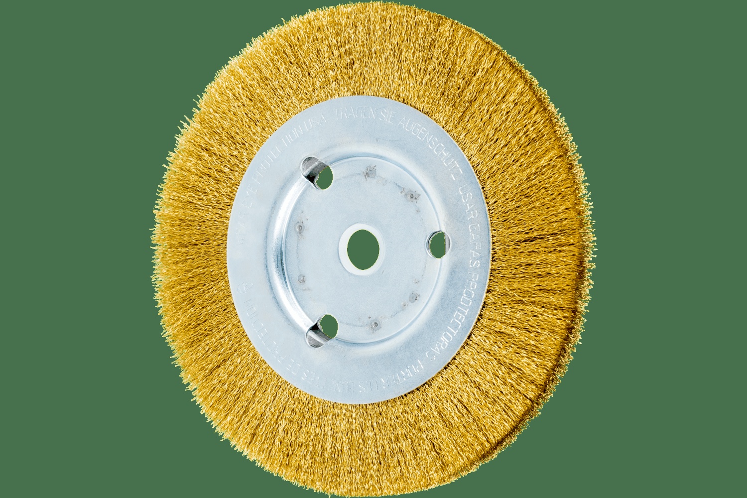 PFERD TOOLS Brosse circulaire à fils ondulés 6" Diam. Face étroite .008 Brass 5/8-1/2" Alésage