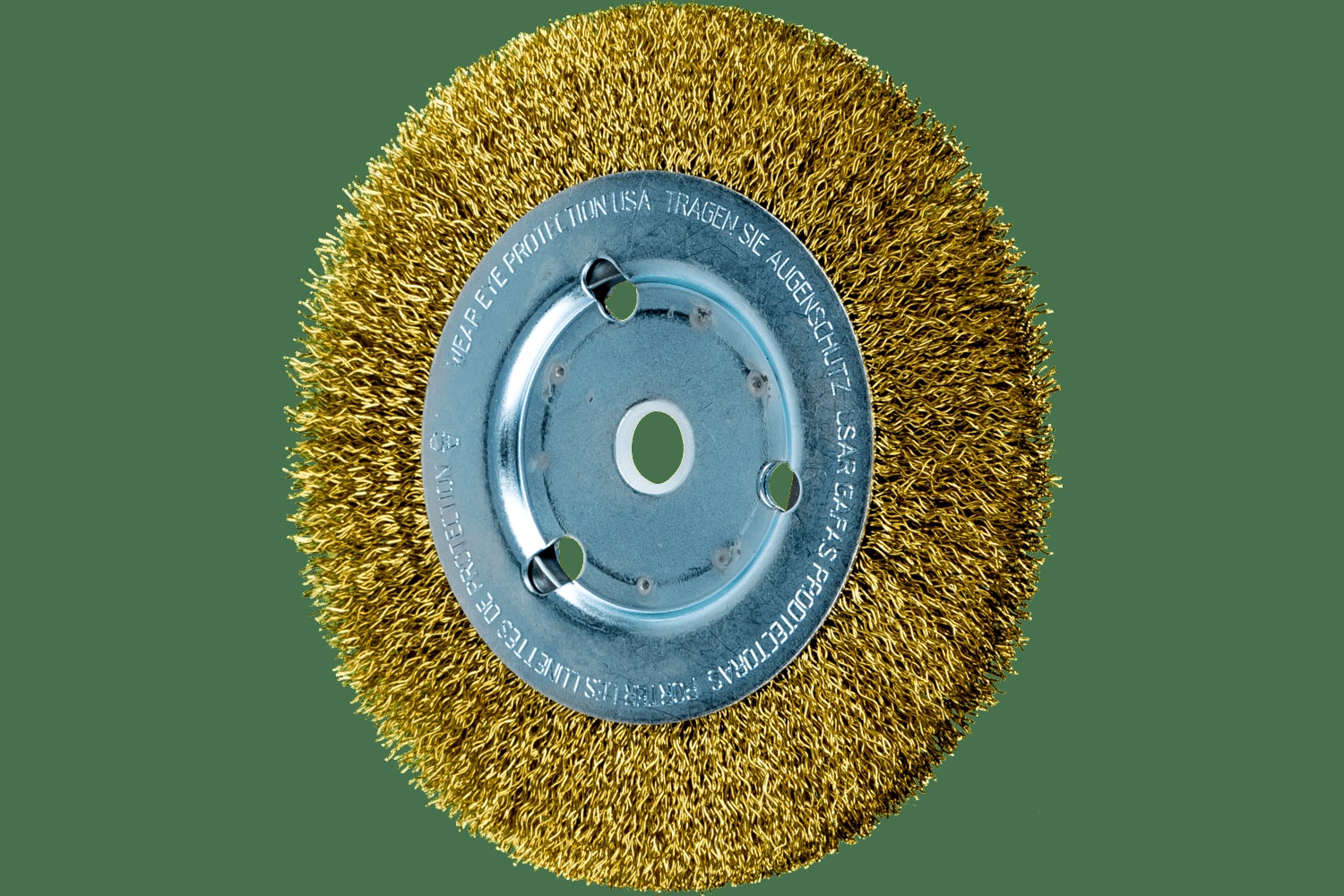 PFERD TOOLS Brosse circulaire à fils ondulés 6" Diam. Face étroite .014 Brass 5/8-1/2" Alésage