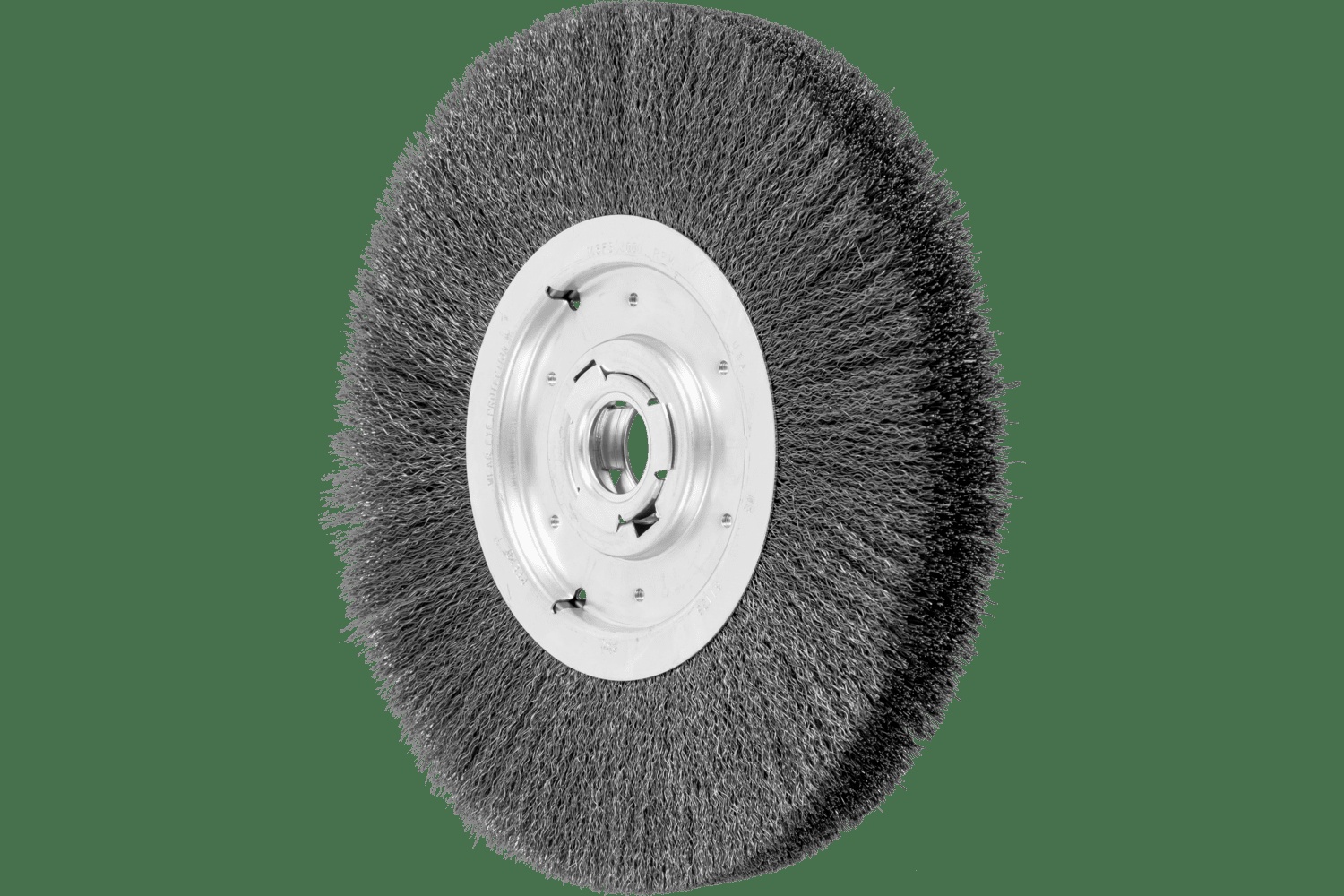 PFERD TOOLS Brosse circulaire à fils ondulés 12" Diam. Face moyenne .012 Acier au carbone 2" Alésage à rainure de clavette