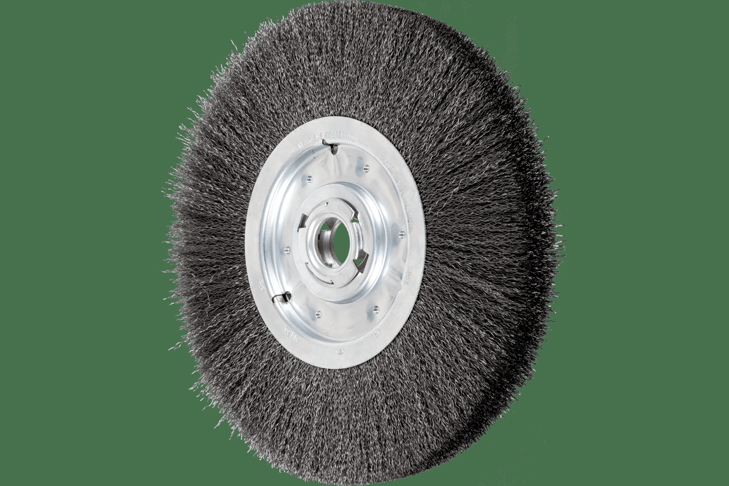 PFERD TOOLS Brosse circulaire à fils ondulés 12" Diam. Face moyenne .014 Acier au carbone 2" Alésage à rainure de clavette