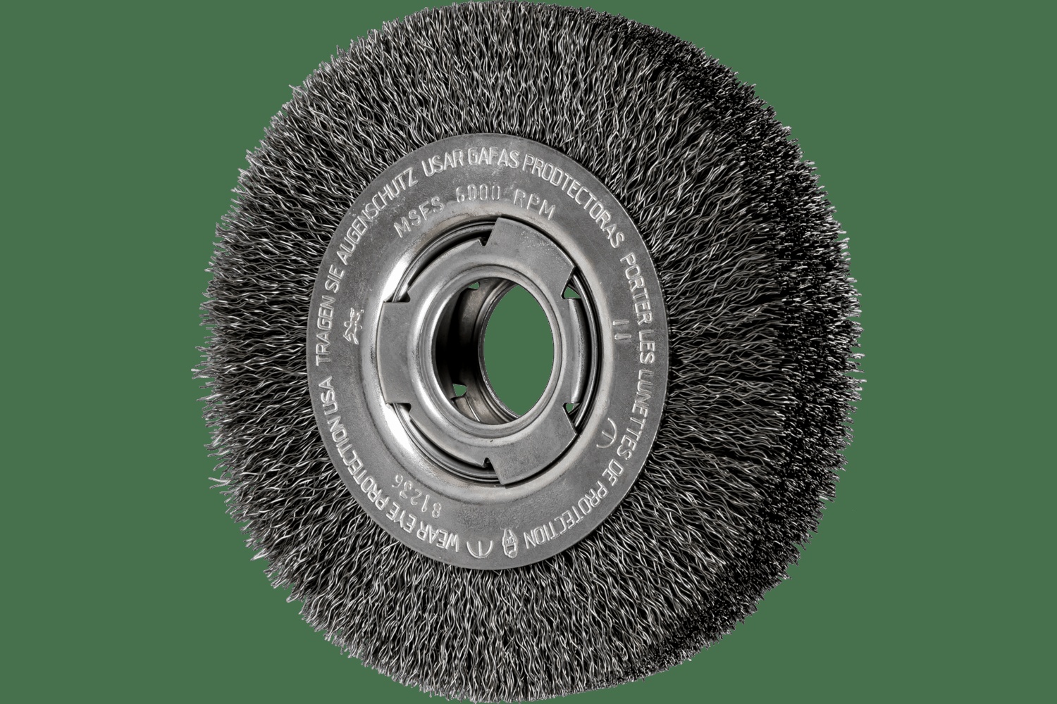 PFERD TOOLS Brosse circulaire à fils ondulés 6" Diam. Face large .014 Acier au carbone 2" Alésage