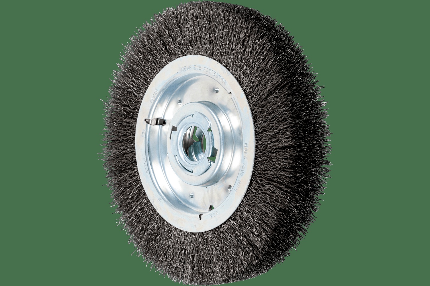 PFERD TOOLS Brosse circulaire à fils ondulés 10" Diam. Face large .020 Acier au carbone 2" Alésage à rainure de clavette