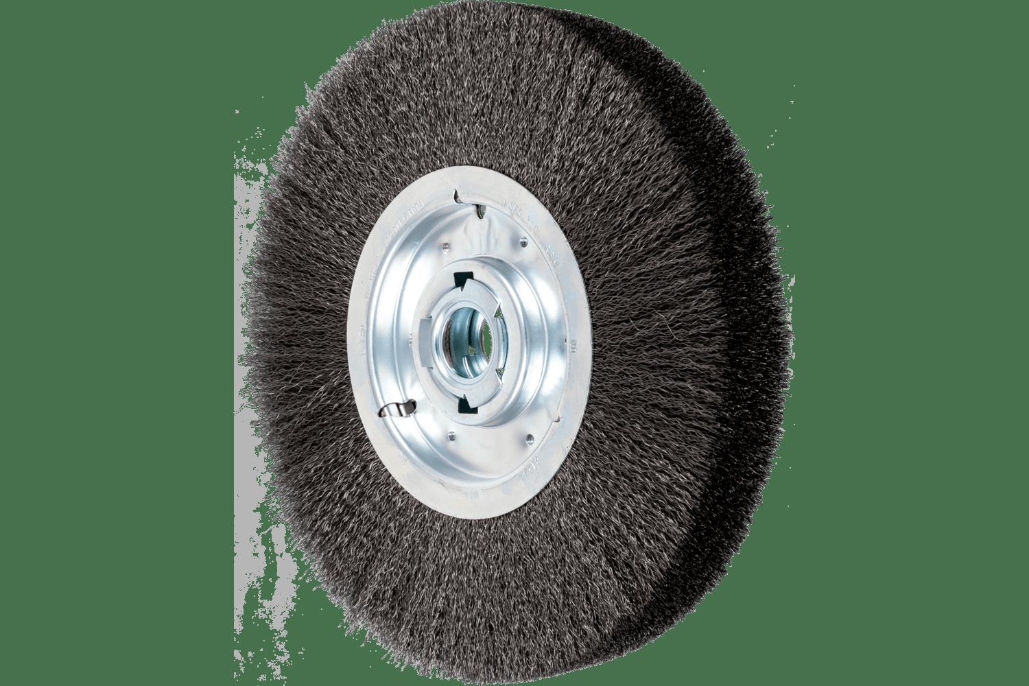 PFERD TOOLS Brosse circulaire à fils ondulés 12" Diam. Face large .012 Acier au carbone 2" Alésage à rainure de clavette