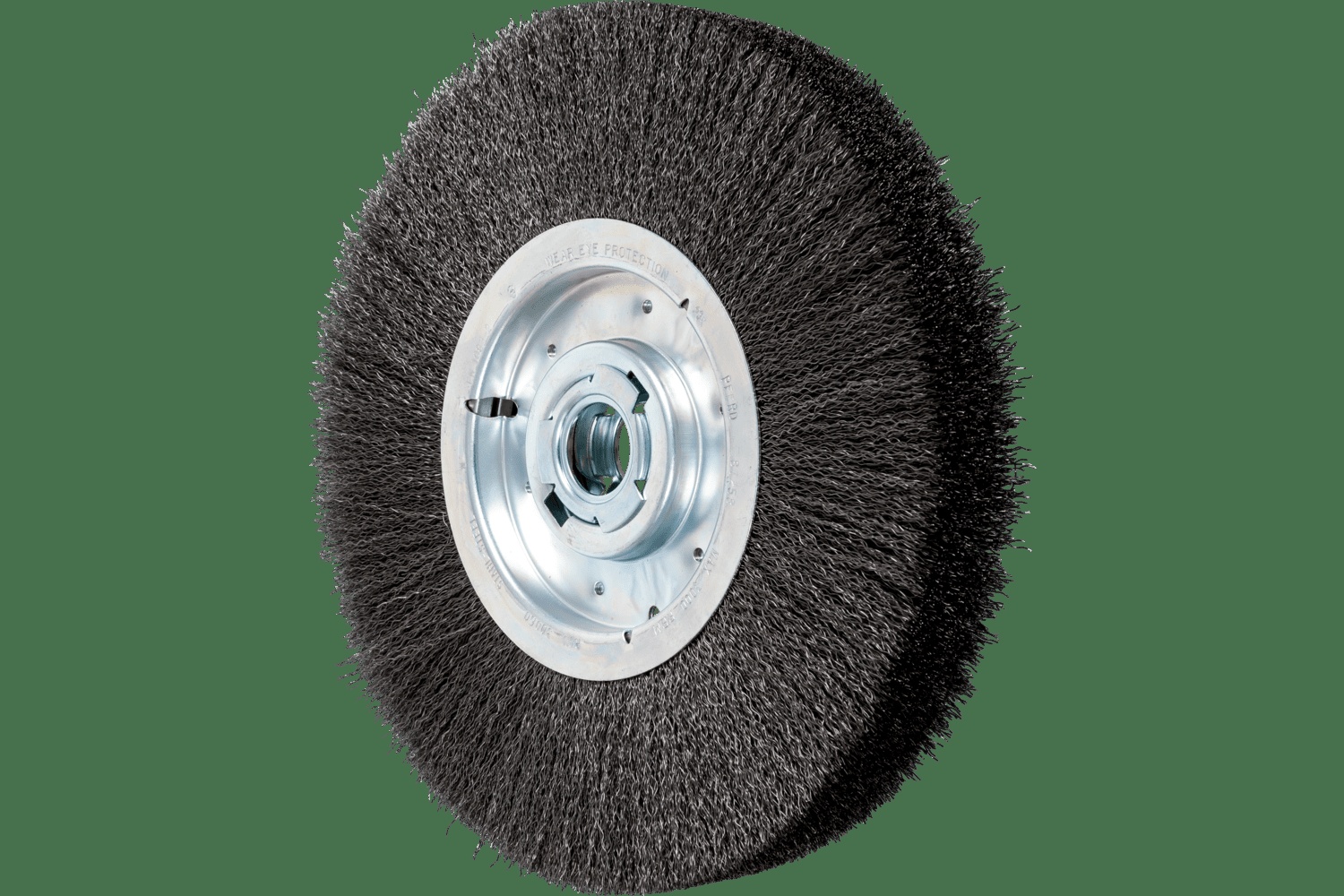 PFERD TOOLS Brosse circulaire à fils ondulés 12" Diam. Face large .014 Acier au carbone 2" Alésage à rainure de clavette