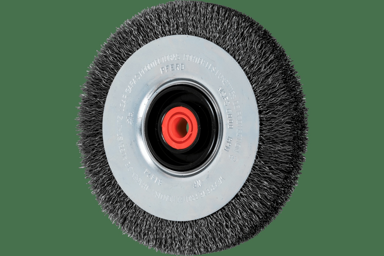 PFERD TOOLS Roue à fils EZmount 6" Diam. .014 Acier au carbone Acier au carbone Alésage