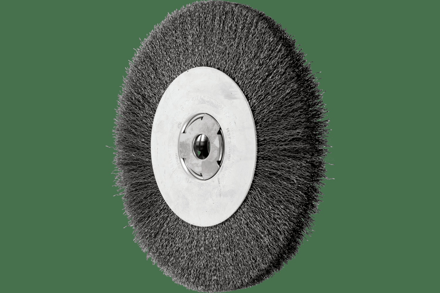 PFERD TOOLS Roue à fils EZmount 10" Diam. .014 Fils torsadés en acier au carbone Brosse de bout à tige