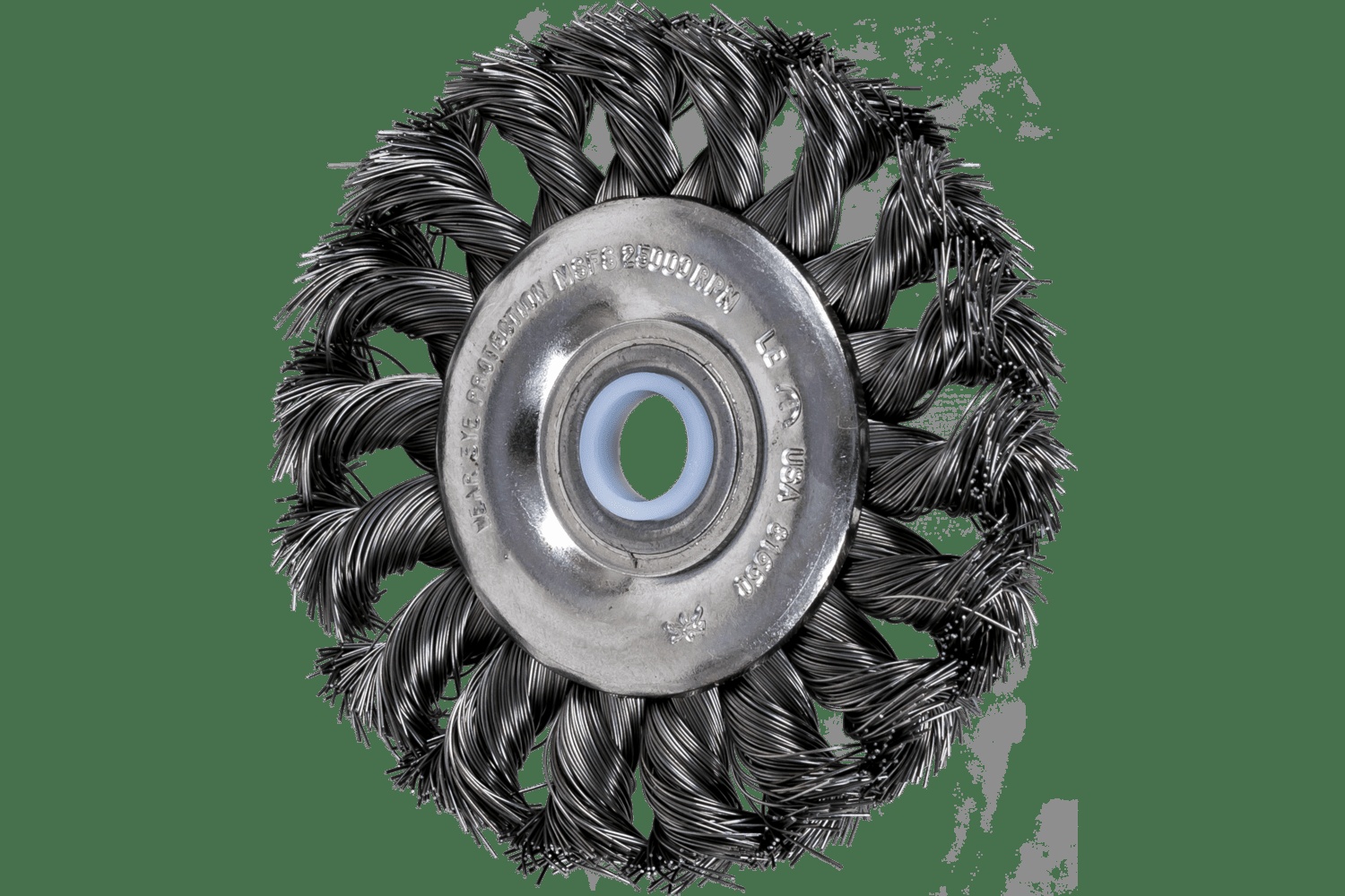 PFERD TOOLS Brosse circulaire à fils torsadés Standard 3" Diam. .012 Acier au carbone 1/2-3/8" Alésage