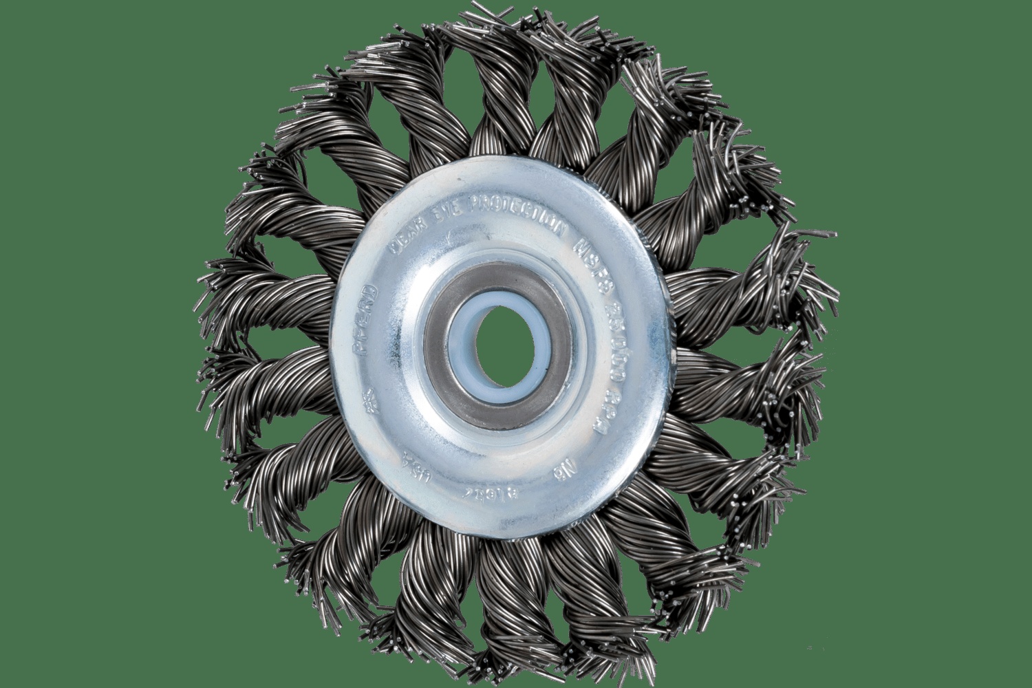 PFERD TOOLS Brosse circulaire à fils torsadés Standard 3" Diam. .020 Acier au carbone 1/2-3/8" Alésage