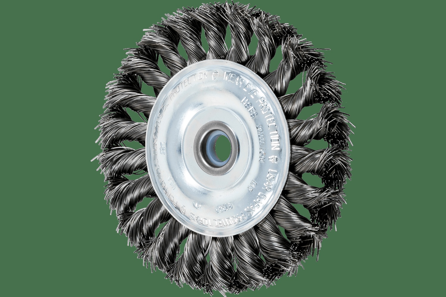 PFERD TOOLS Brosse circulaire à fils torsadés Standard 4" Diam. .012 Acier au carbone 1/2-3/8" Alésage