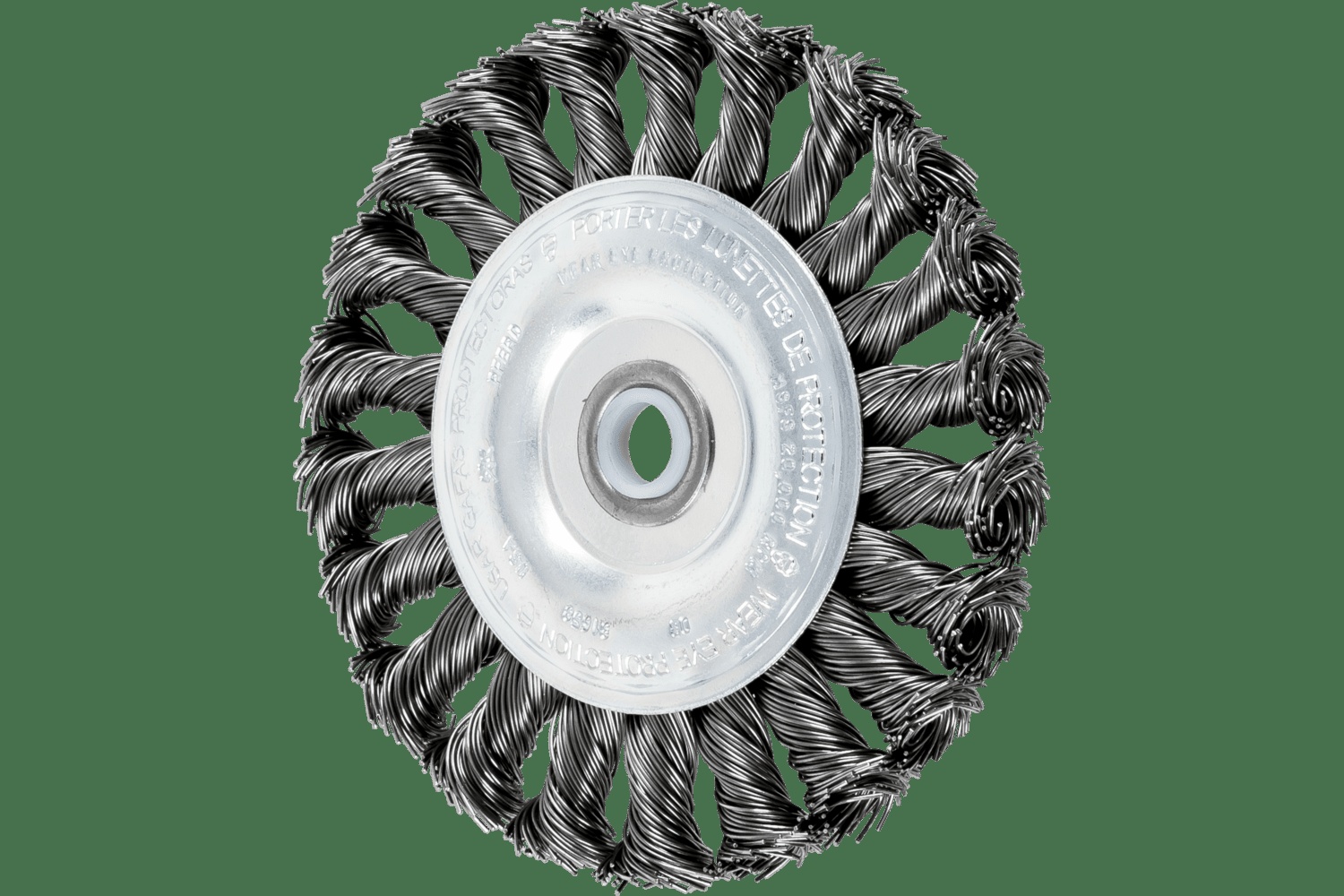 PFERD TOOLS Brosse circulaire à fils torsadés Standard 4" Diam. .020 Acier au carbone 1/2-3/8" Alésage