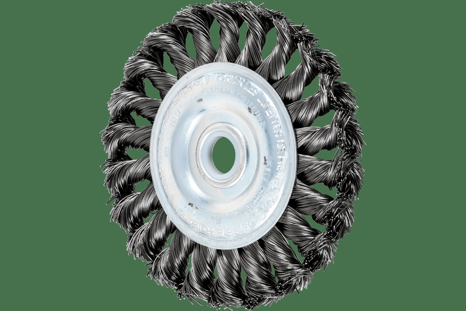 PFERD TOOLS Brosse circulaire à fils torsadés Standard 4" Diam. .014 Acier au carbone 5/8-1/2" Alésage