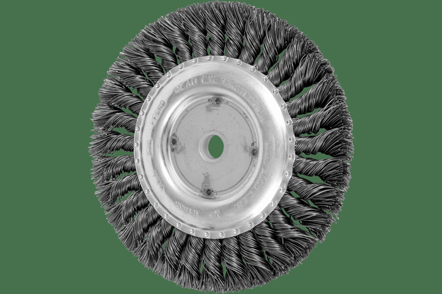 PFERD TOOLS Brosse circulaire à fils torsadés Standard 6" Diam. .023 Acier au carbone 5/8-1/2" Alésage