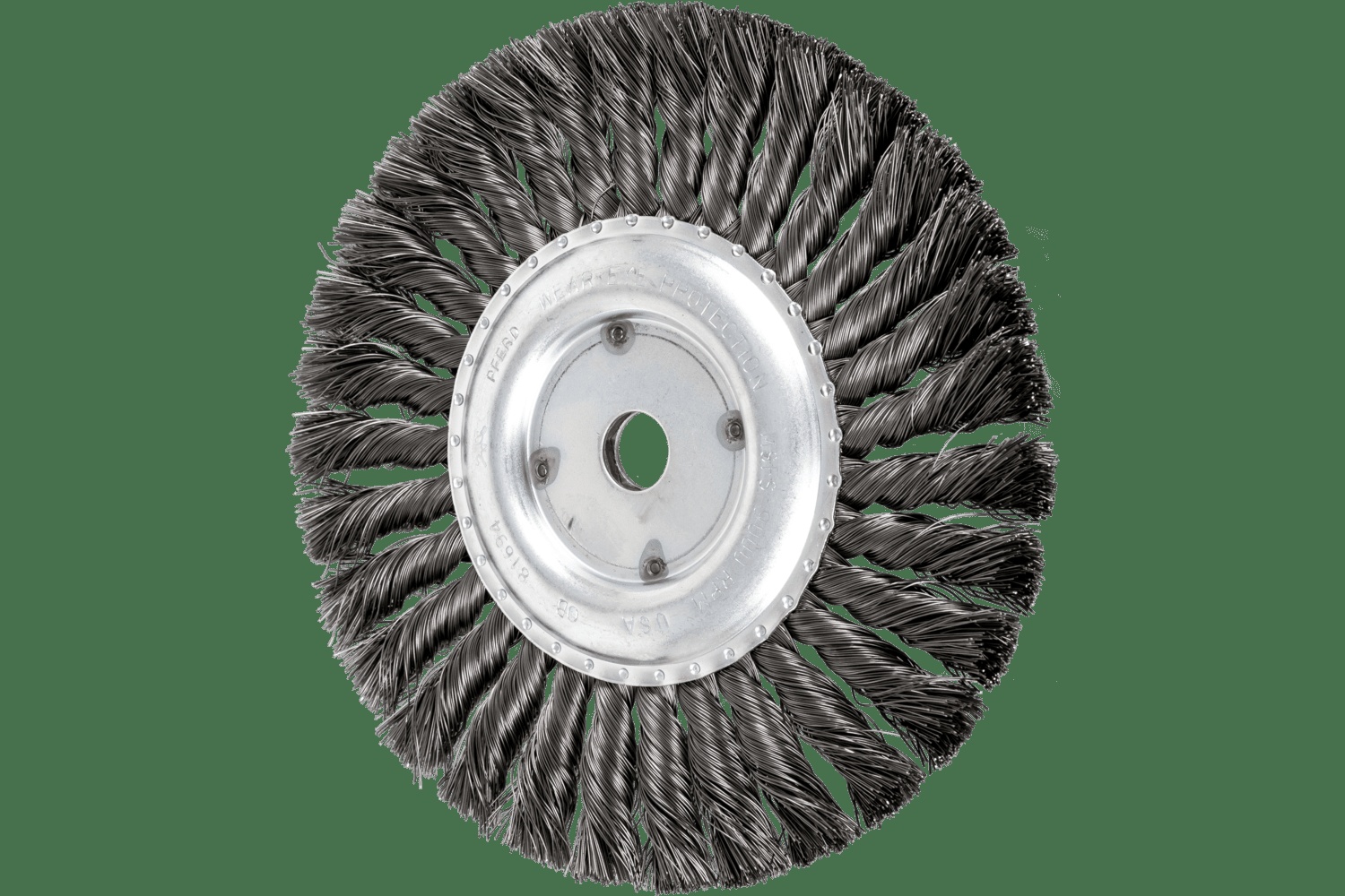 PFERD TOOLS Brosse circulaire à fils torsadés Standard 7" Diam. .014 Acier au carbone 5/8" Alésage