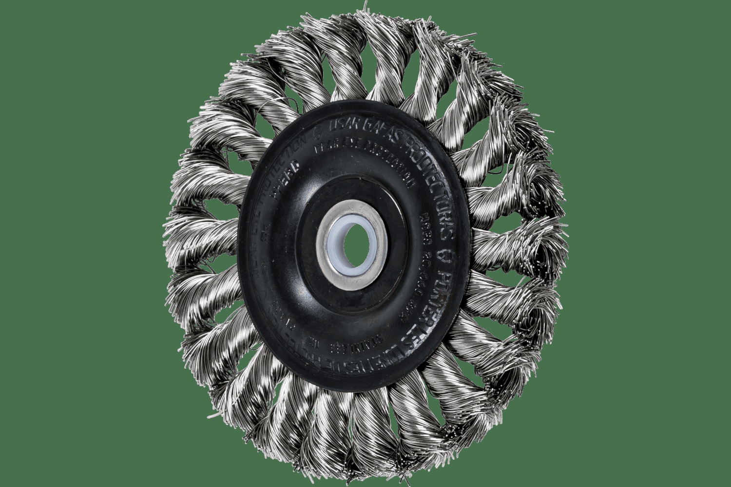 PFERD TOOLS Brosse circulaire à fils torsadés Standard 4" Diam. .012 Acier inoxydable 1/2-3/8" Alésage