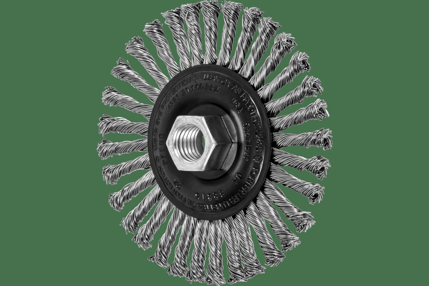 PFERD TOOLS Brosse circulaire Stringer Bead 4-1/2" Diam. .020 Acier inoxydable 5/8-11" Filetage