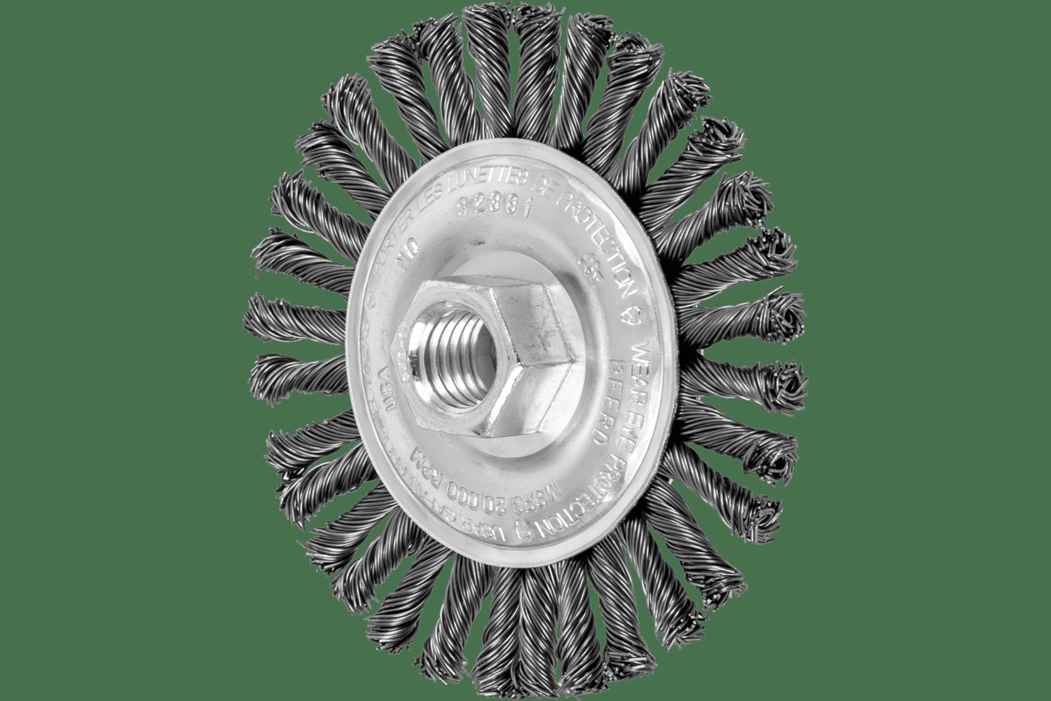 PFERD TOOLS COMBITWIST Brosse circulaire Stringer Bead 4" Diam. .020 Acier au carbone 5/8-11" Filetage