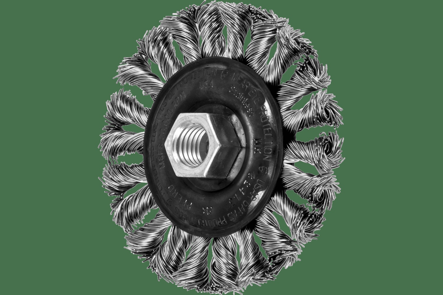 PFERD TOOLS COMBITWIST Knot Brosse circulaire 4" Diam. .020 Acier inoxydable 5/8-11" Filetage
