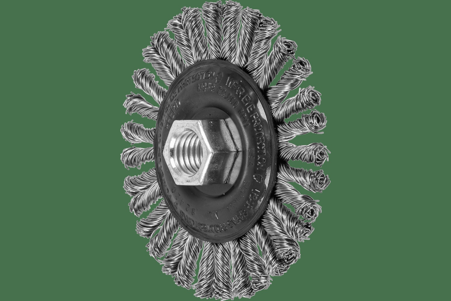 PFERD TOOLS COMBITWIST Brosse circulaire Stringer Bead 4" Diam. .020 Acier inoxydable 5/8-11" Filetage