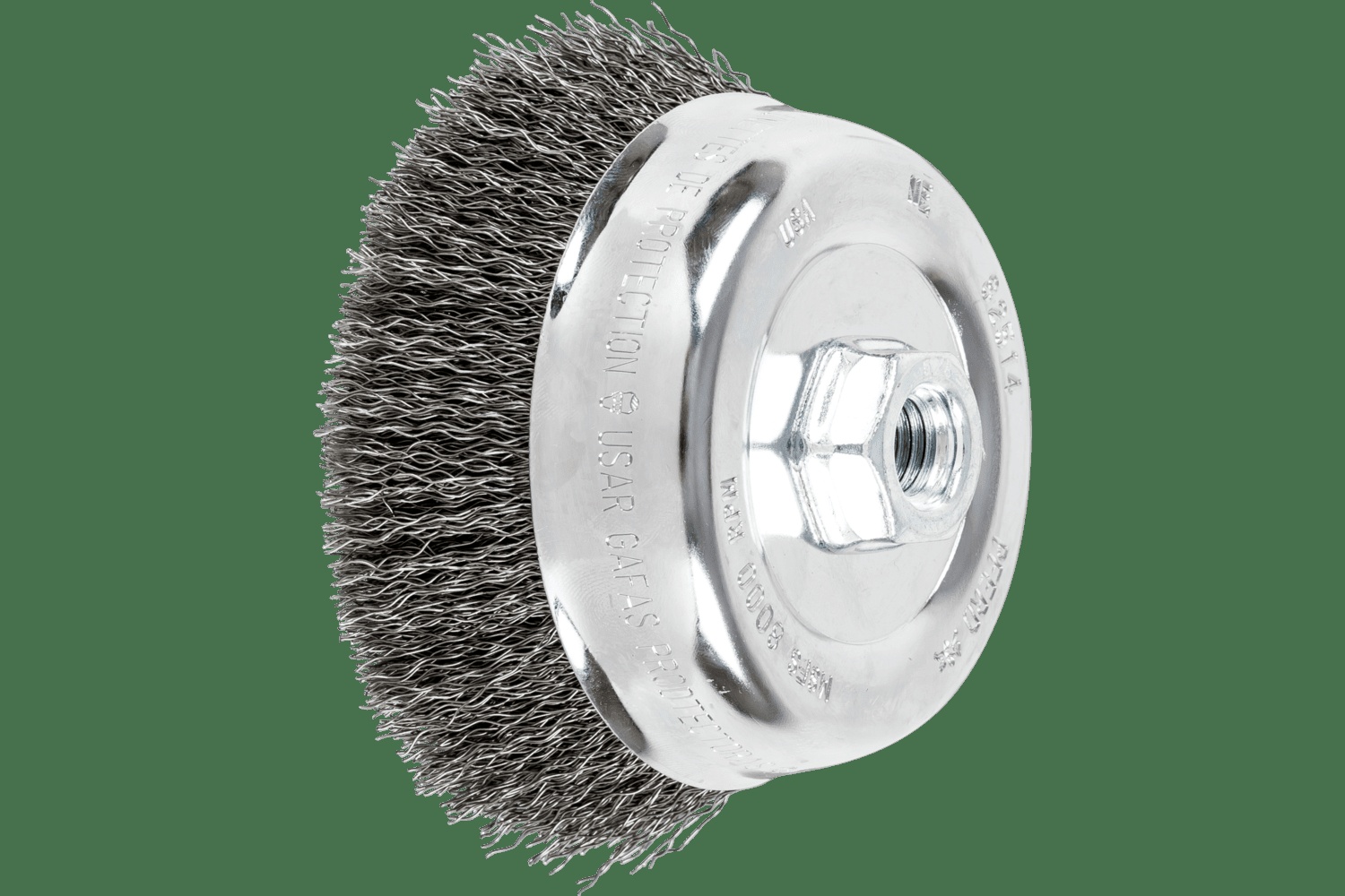 PFERD TOOLS Crimped Brosse boisseau à fils 5" Diam. .014 Acier au carbone 5/8-11" Filetage