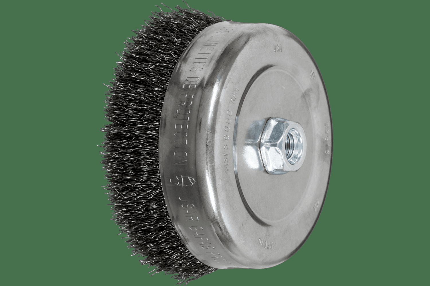 PFERD TOOLS Crimped Brosse boisseau à fils 6" Diam. .014 Acier au carbone 5/8-11" Filetage