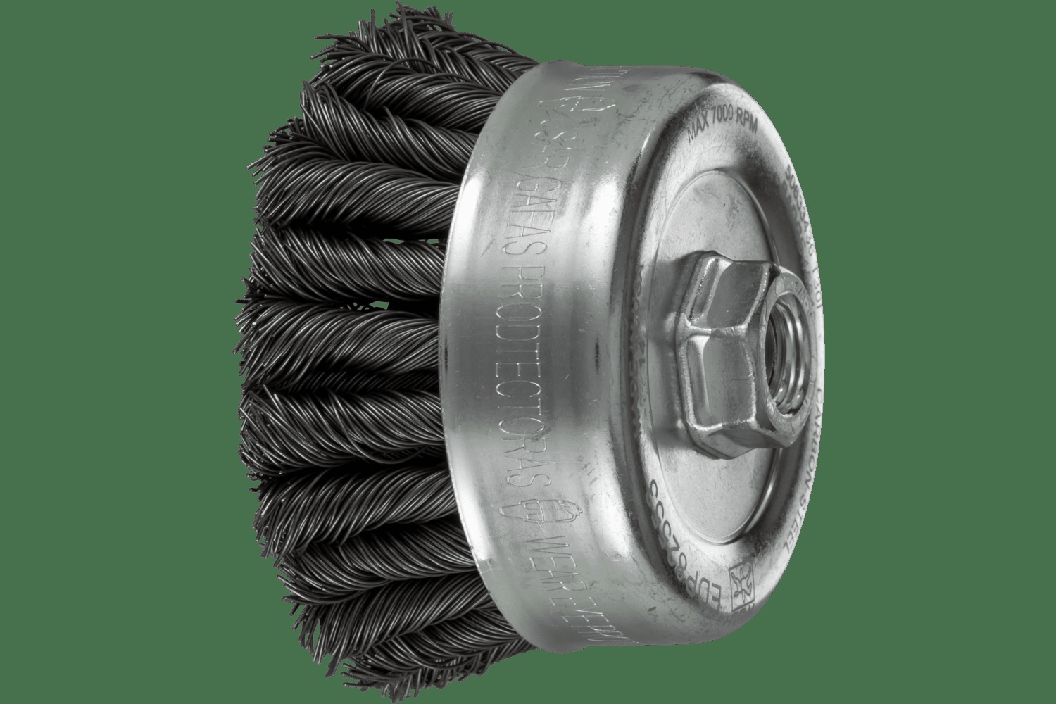PFERD TOOLS COMBITWIST Brosse boisseau à fils torsadés 4" Diam. .023 CS 5/8-11" Filetage