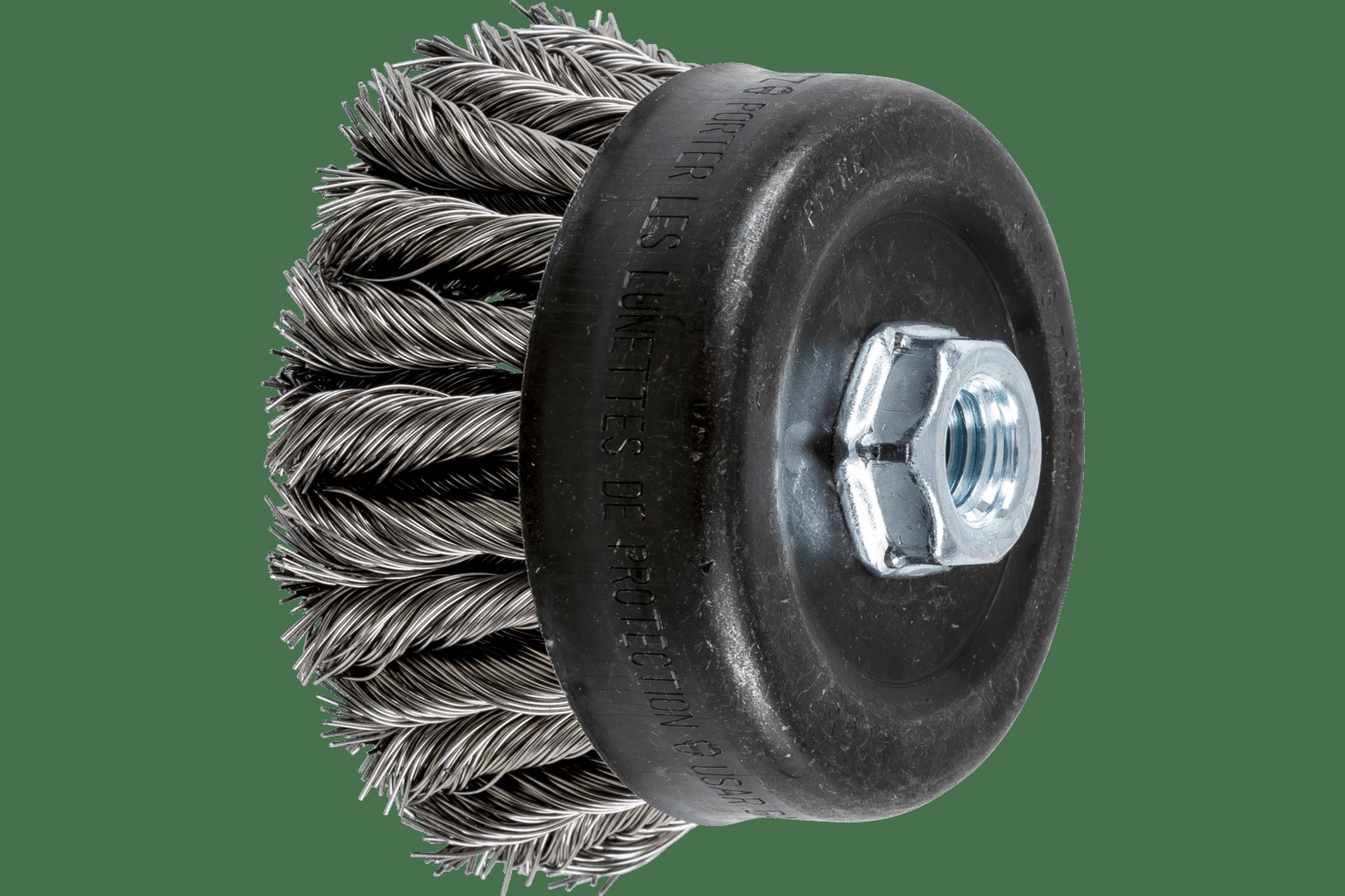 PFERD TOOLS COMBITWIST Brosse boisseau à fils torsadés 4" Diam. .023 SS 5/8-11" Filetage