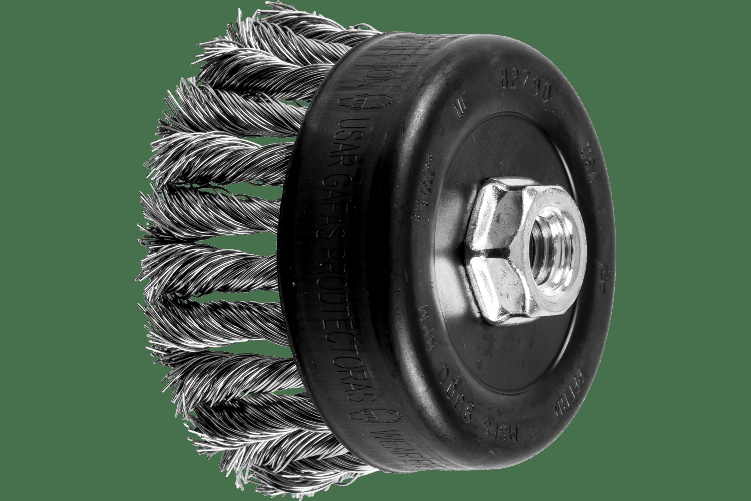 PFERD TOOLS COMBITWIST Brosse boisseau à fils torsadés 4" Diam. .023 Acier inoxydable 5/8-11" Filetage